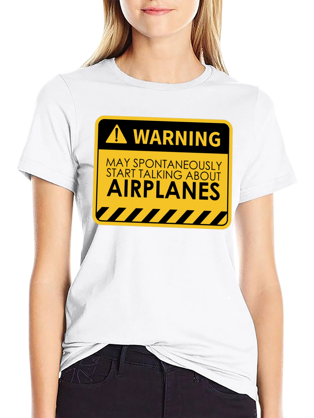 Warning May Spontaneously Talk About Airplanes T-Shirt