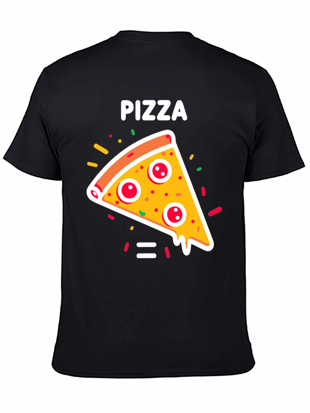Pizza Slice Graphic Tee - Unisex Black T-Shirt