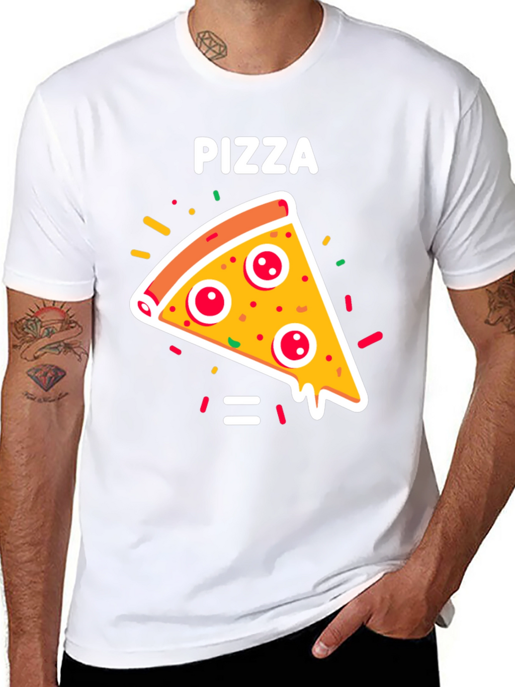 Pizza Slice Graphic Tee - Unisex Black T-Shirt