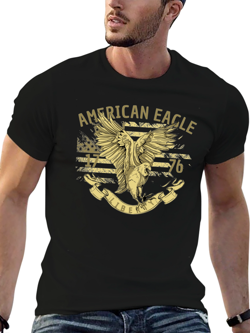 American Eagle Liberty T-Shirt - Patriotic USA Design