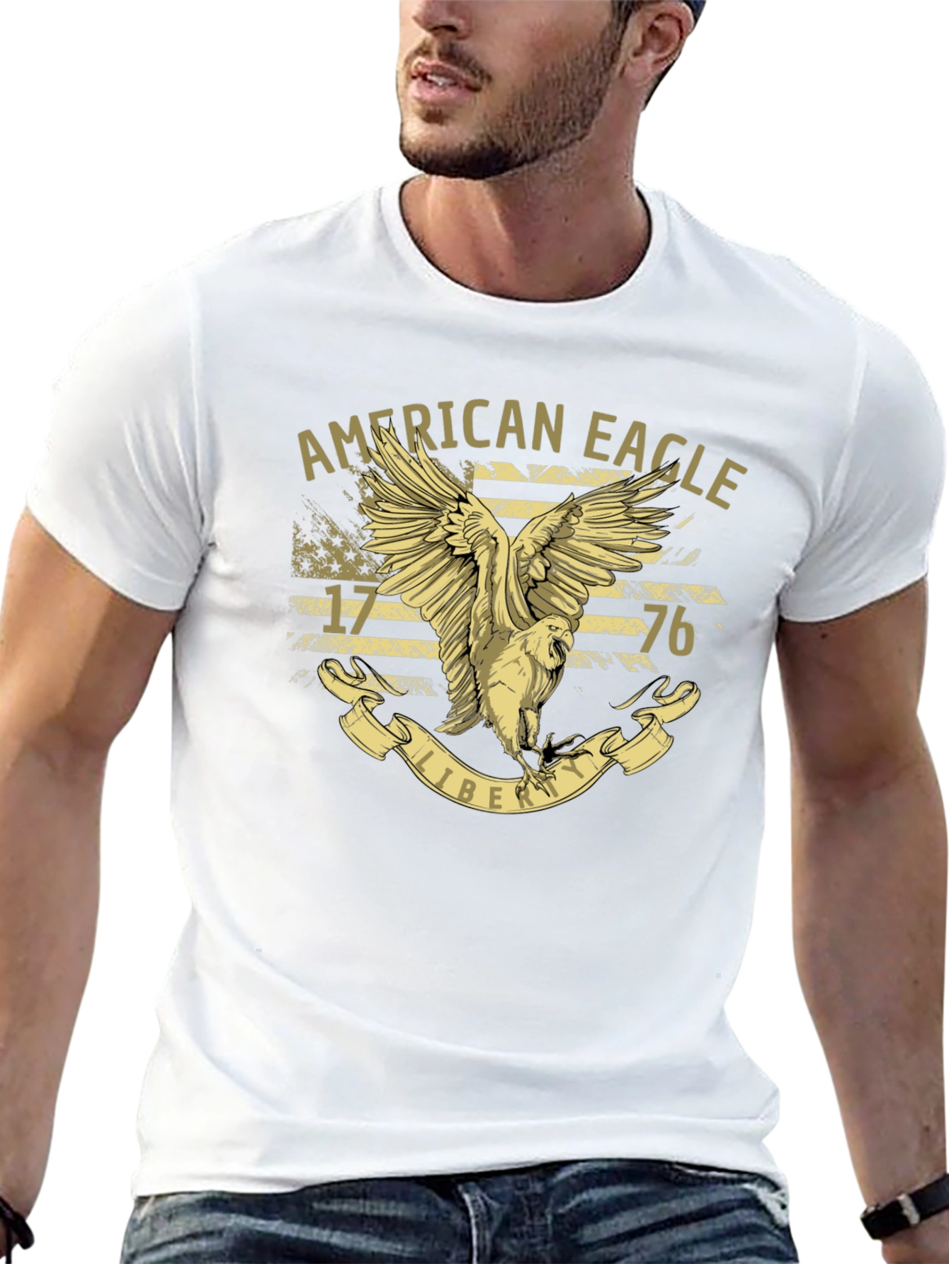 American Eagle Liberty T-Shirt - Patriotic USA Design