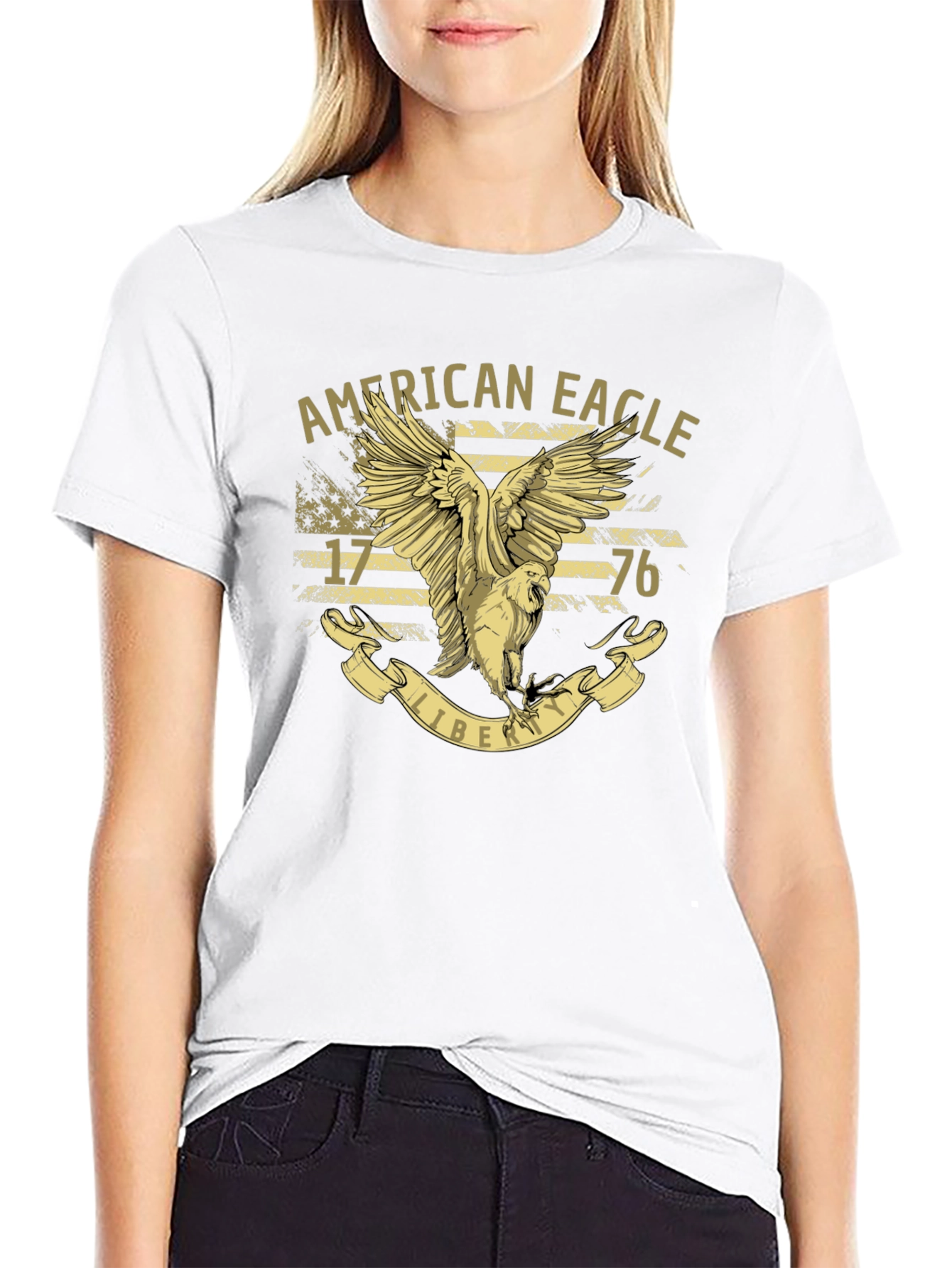 American Eagle Liberty T-Shirt - Patriotic USA Design