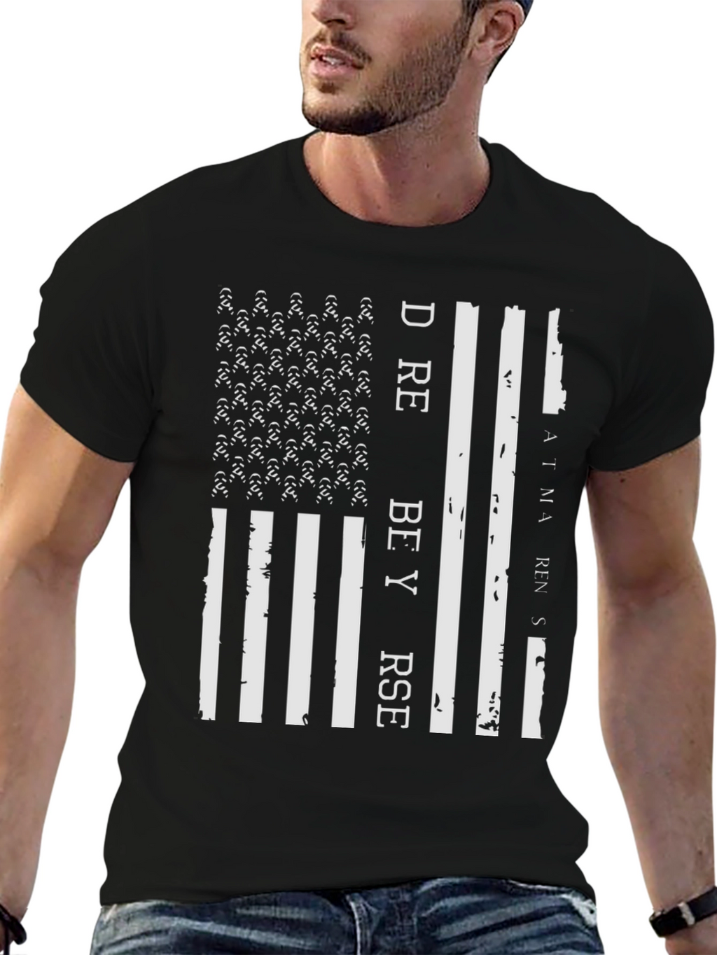 Dare to be Yourself Mens Graphic T-Shirt - Black