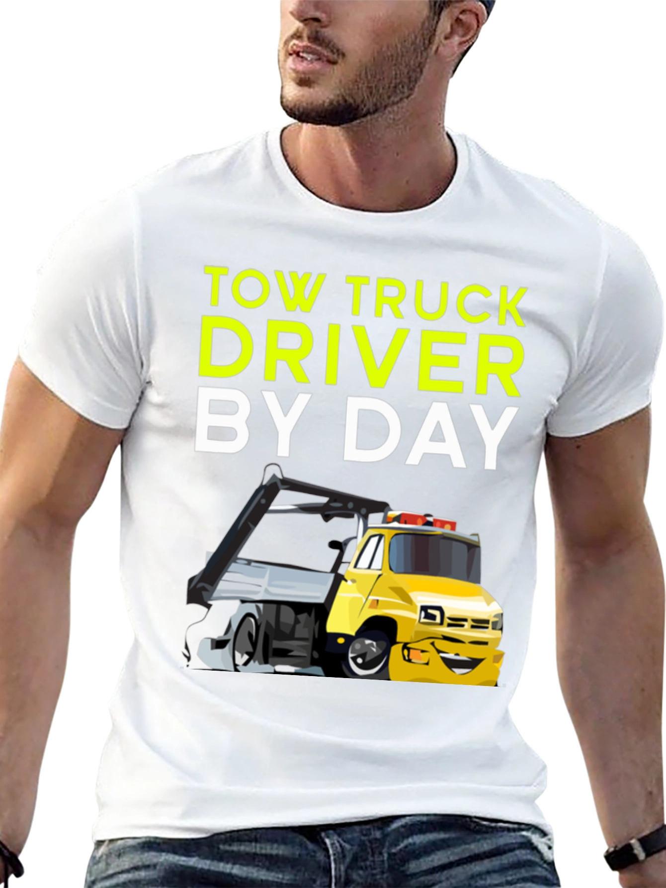 Tow Truck Driver By Day Black T-Shirt