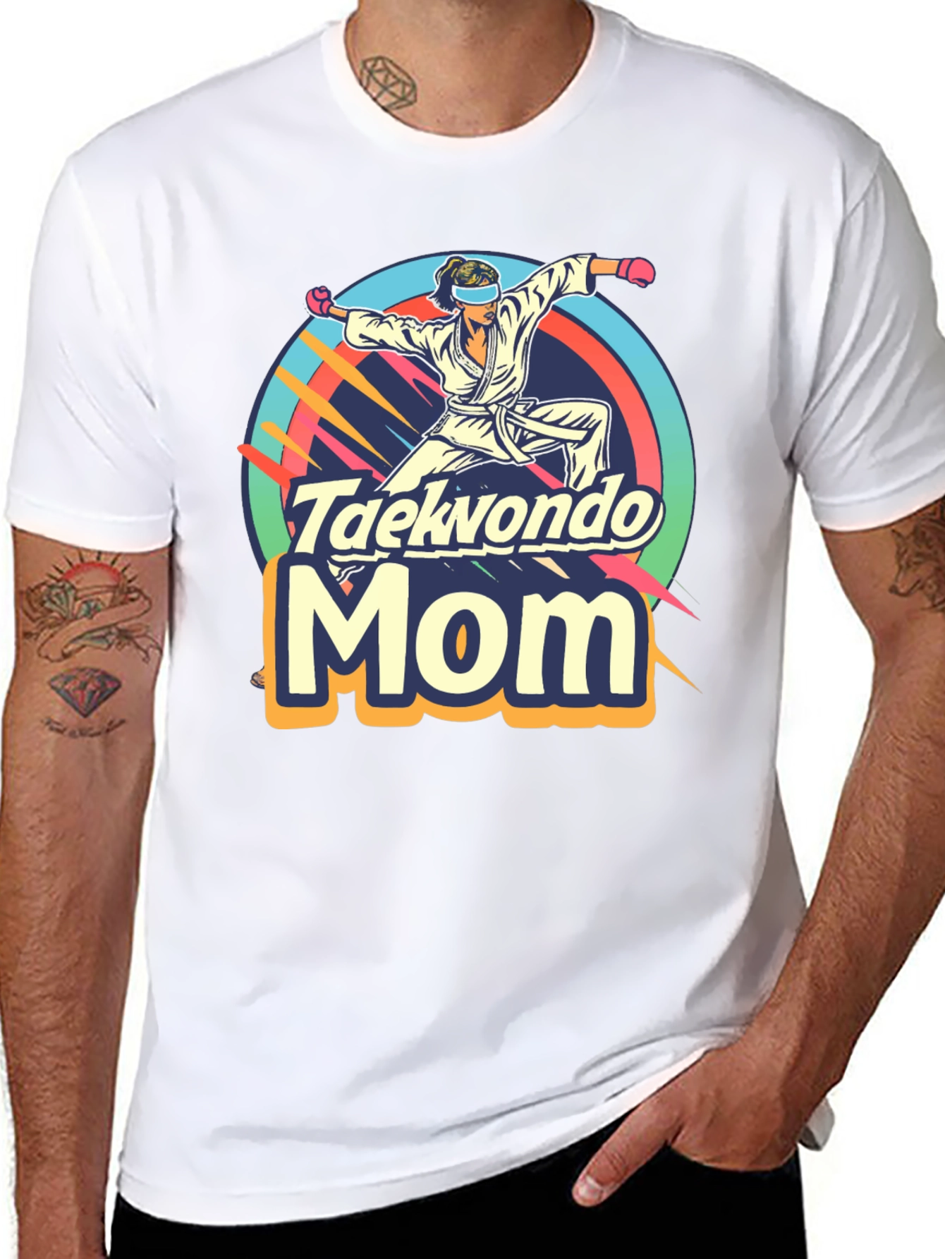 Taekwondo Mom Graphic Tee - Martial Arts Gift