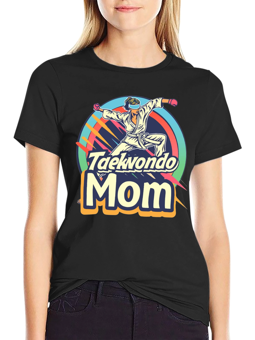 Taekwondo Mom Graphic Tee - Martial Arts Gift