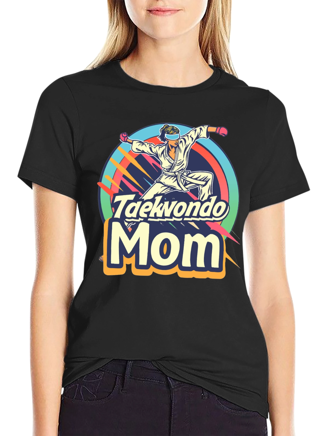 Taekwondo Mom Graphic Tee - Martial Arts Gift