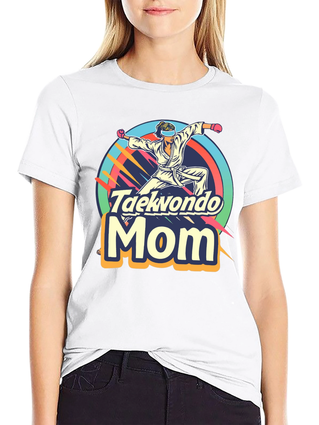 Taekwondo Mom Graphic Tee - Martial Arts Gift