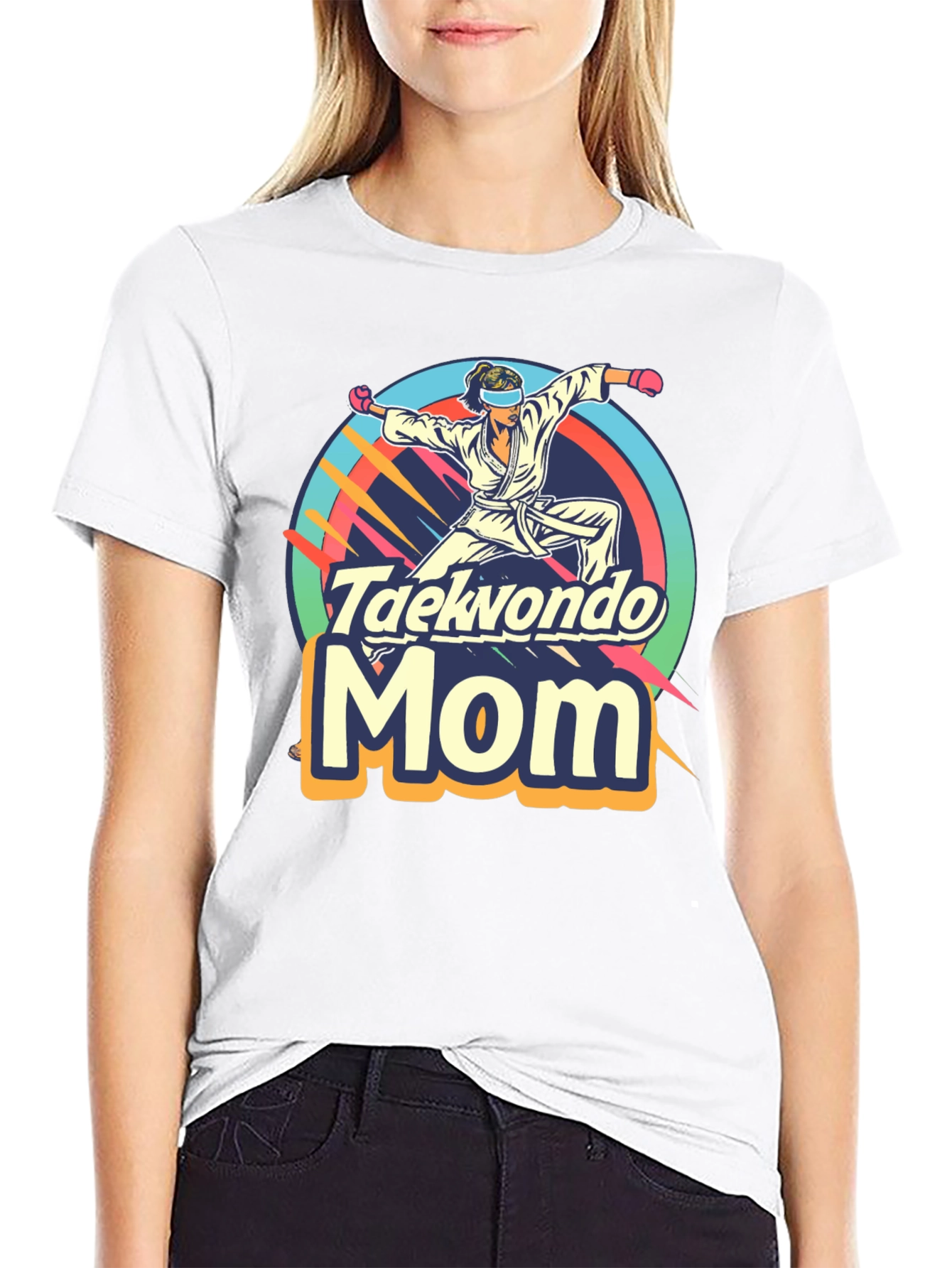 Taekwondo Mom Graphic Tee - Martial Arts Gift