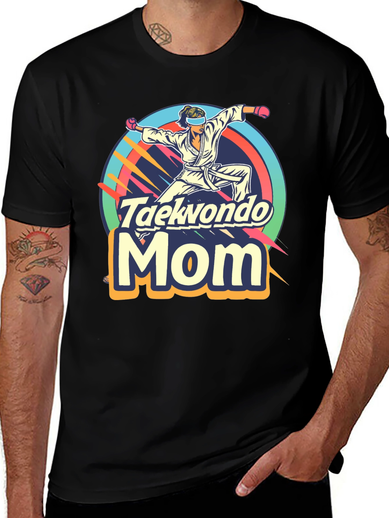 Taekwondo Mom Graphic Tee - Martial Arts Gift