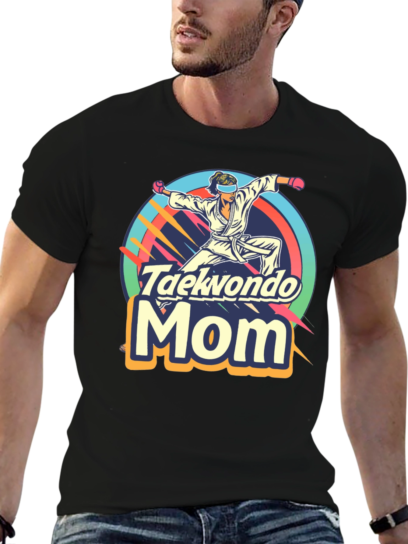 Taekwondo Mom Graphic Tee - Martial Arts Gift