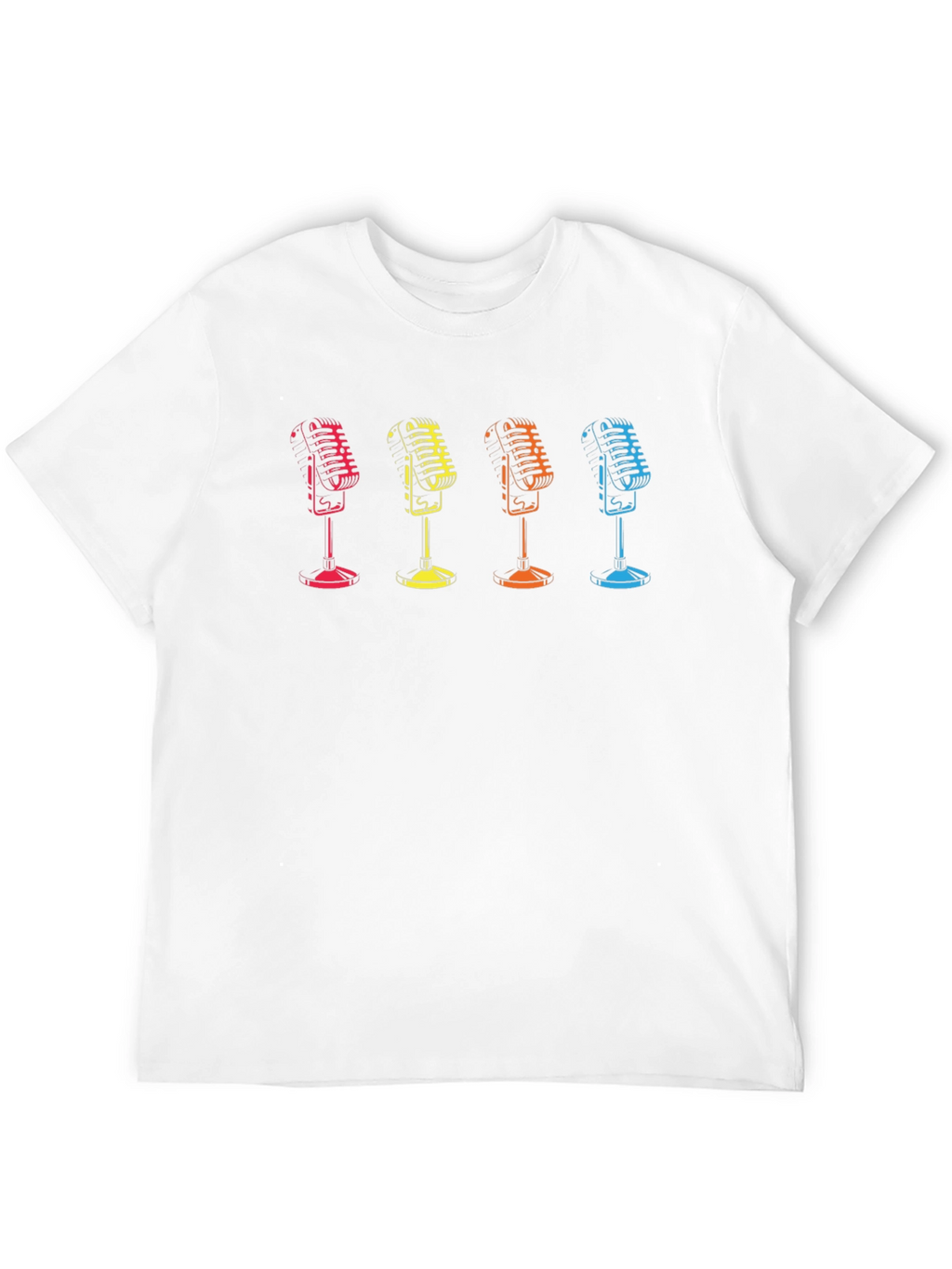 Retro Mic Graphic Tee - Classic Vocal Style