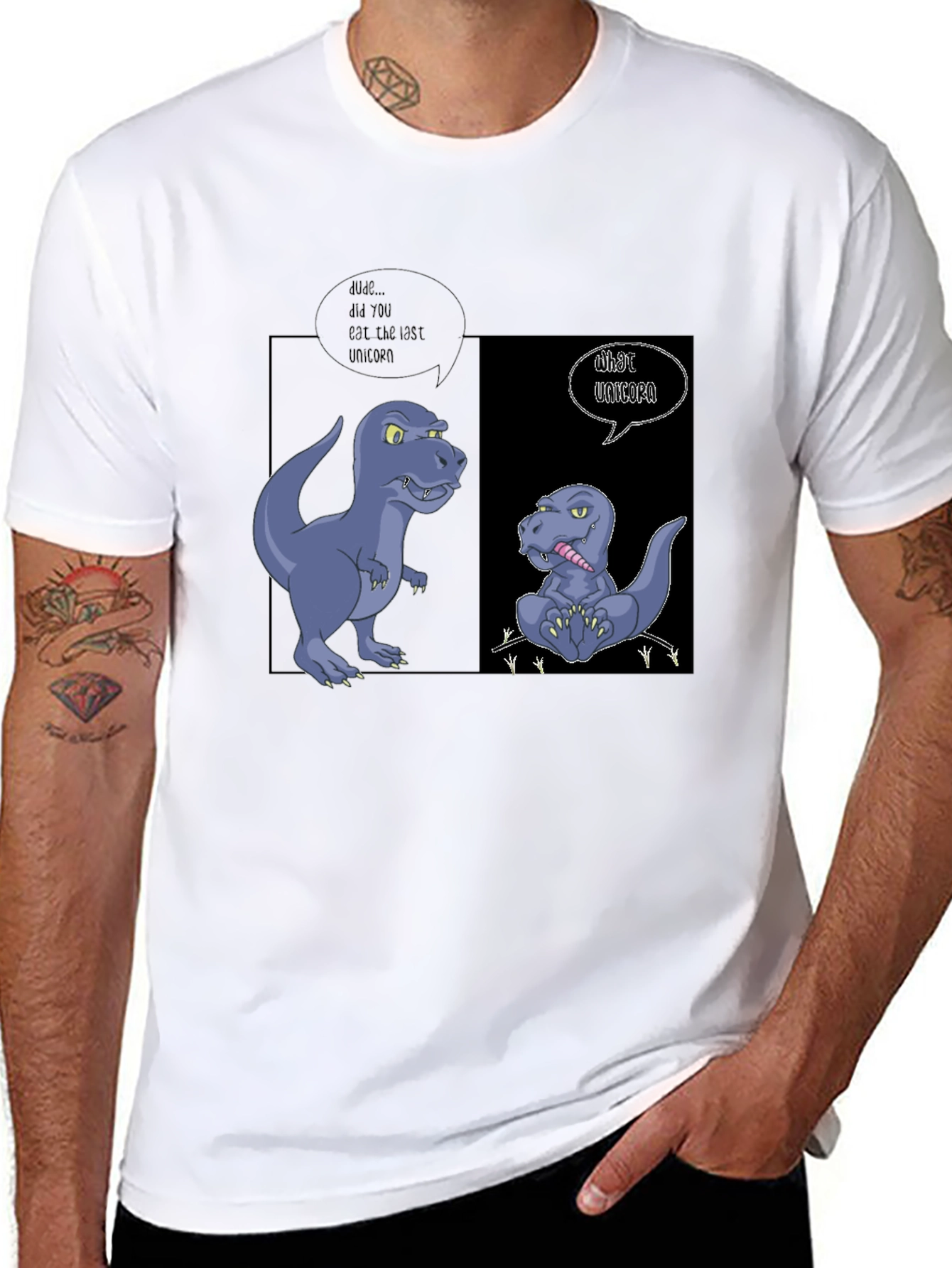 Dinosaur Humor Graphic Tee - Last Unicorn?