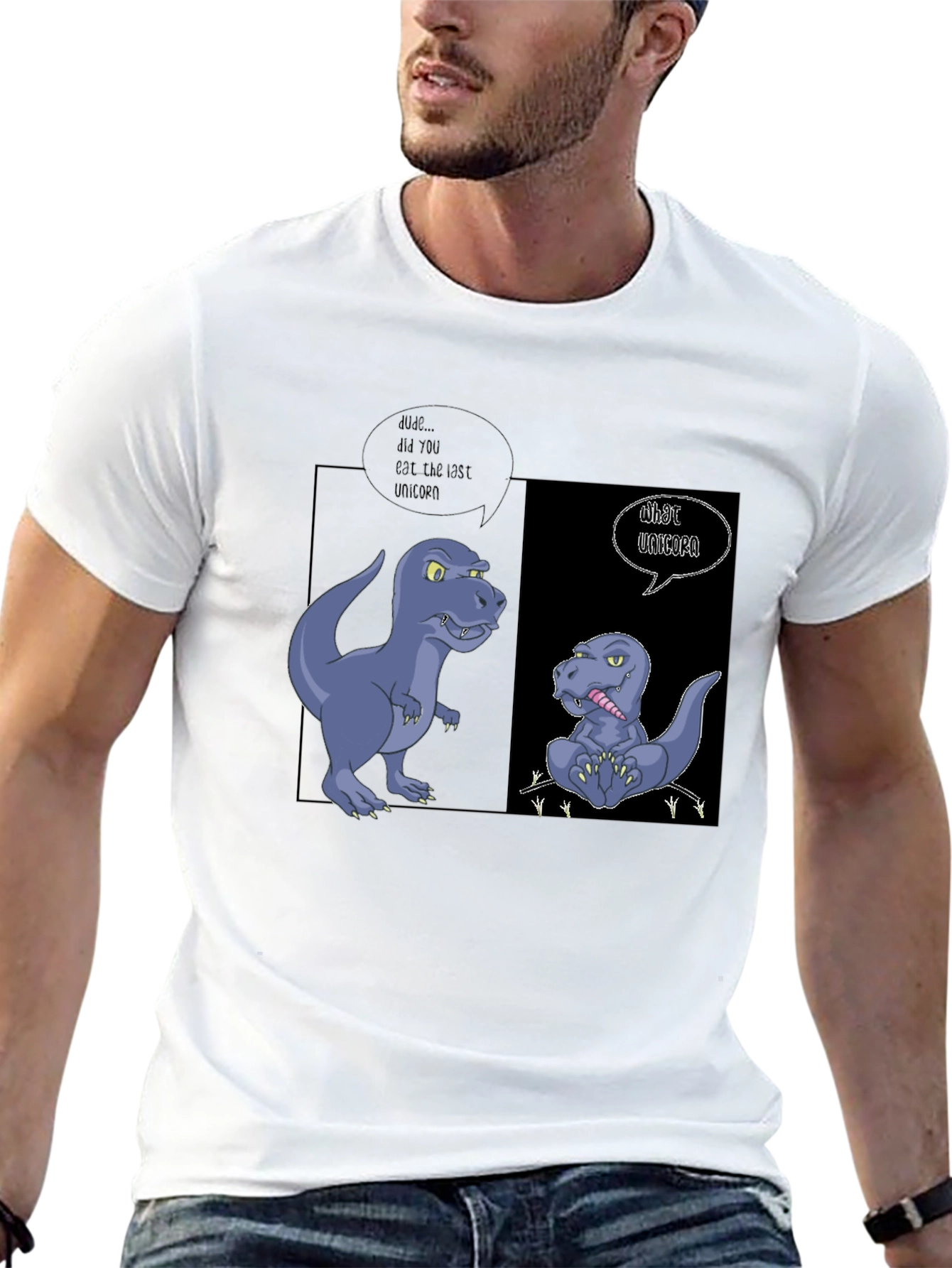 Dinosaur Humor Graphic Tee - Last Unicorn?