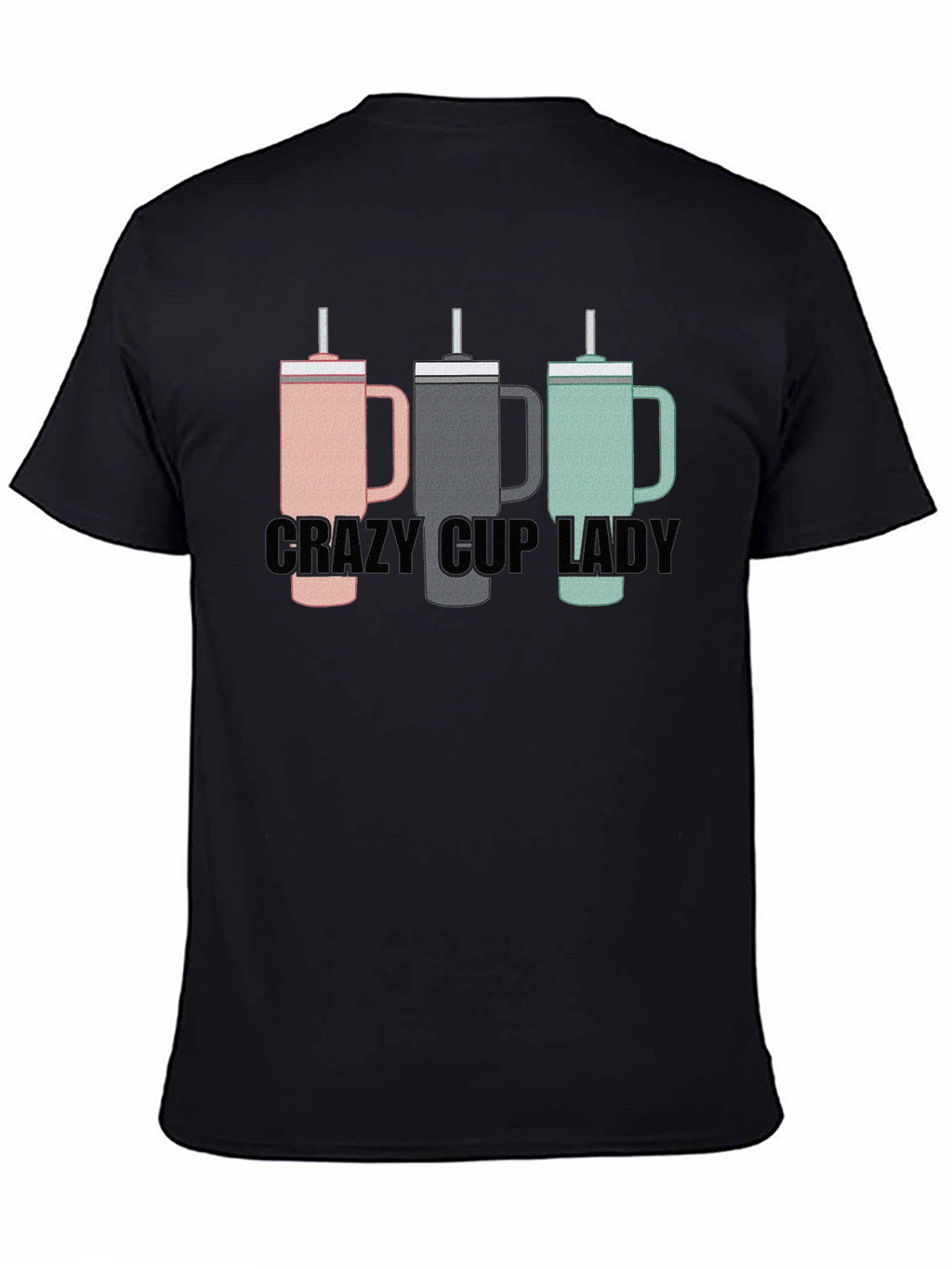 Crazy Cup Lady T-Shirt - Novelty Graphic Tee