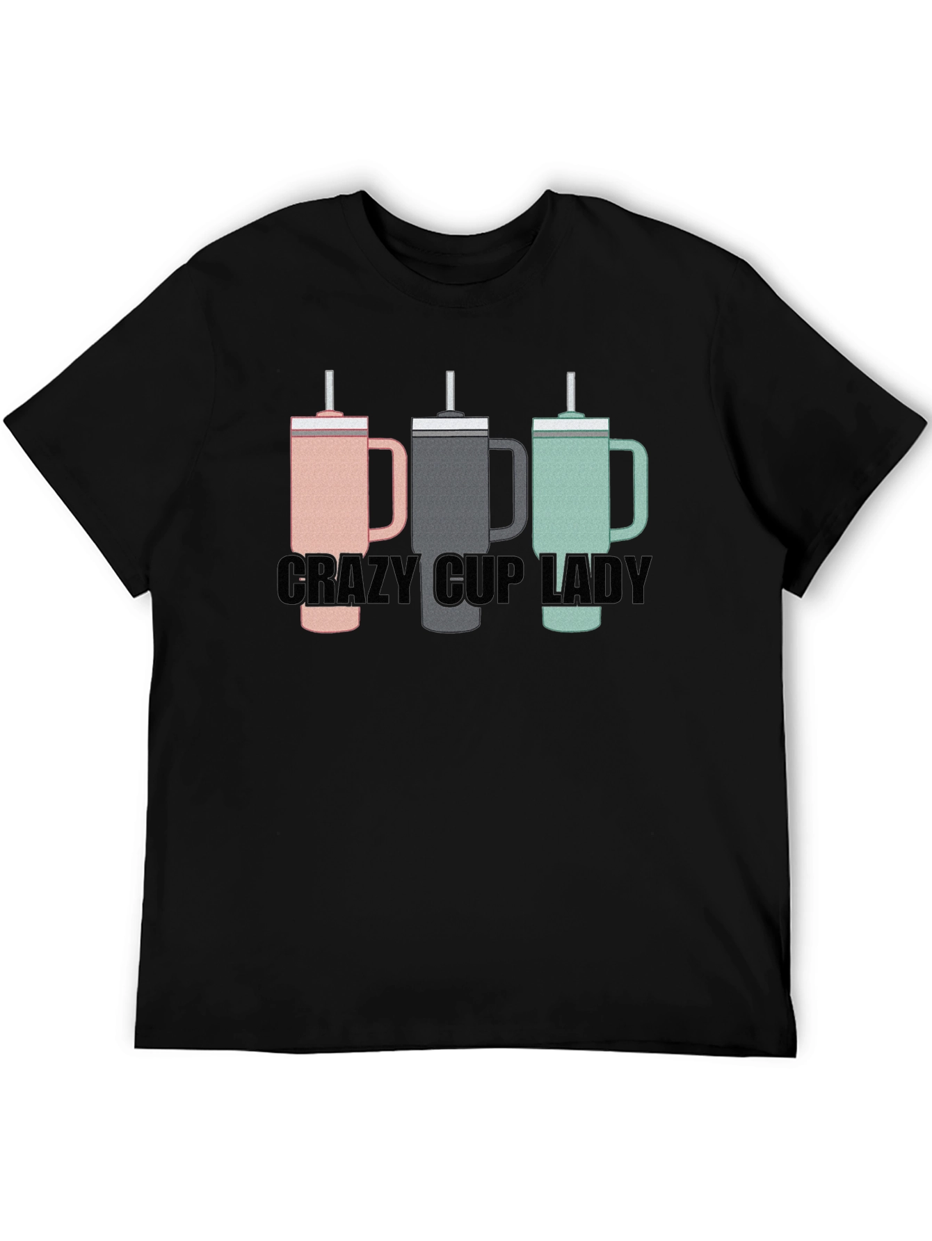 Crazy Cup Lady T-Shirt - Novelty Graphic Tee