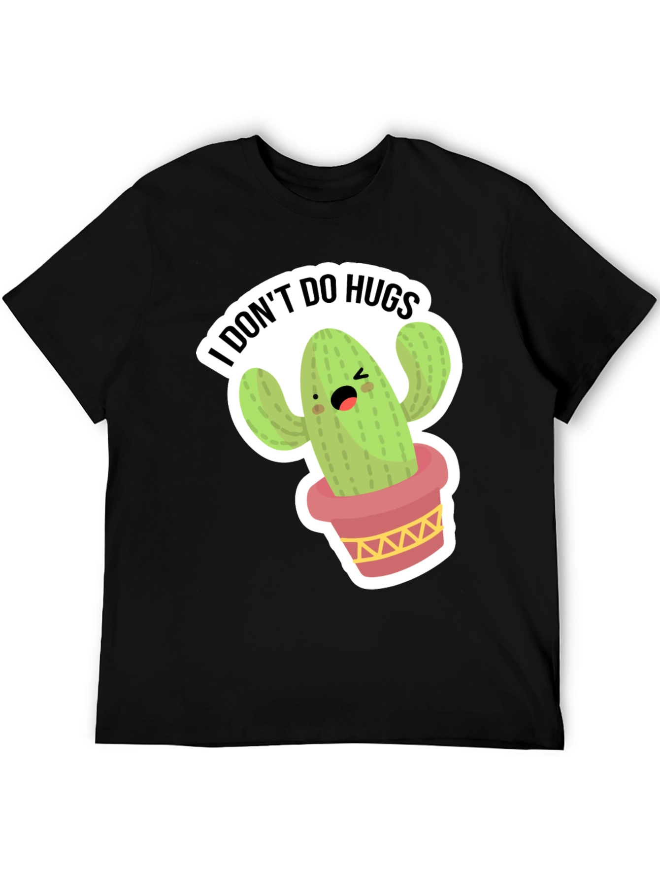 Funny Cactus T-Shirt - I Dont Do Hugs Graphic Tee