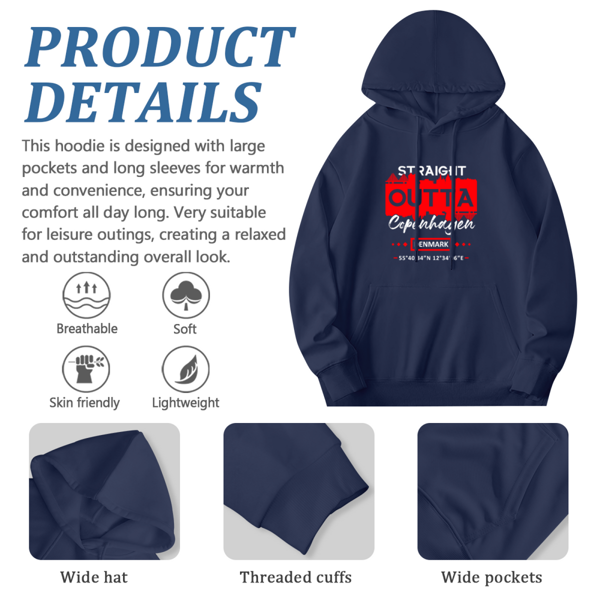 Foodie Pullover Hoodie - Bold Statement Graphic #0499