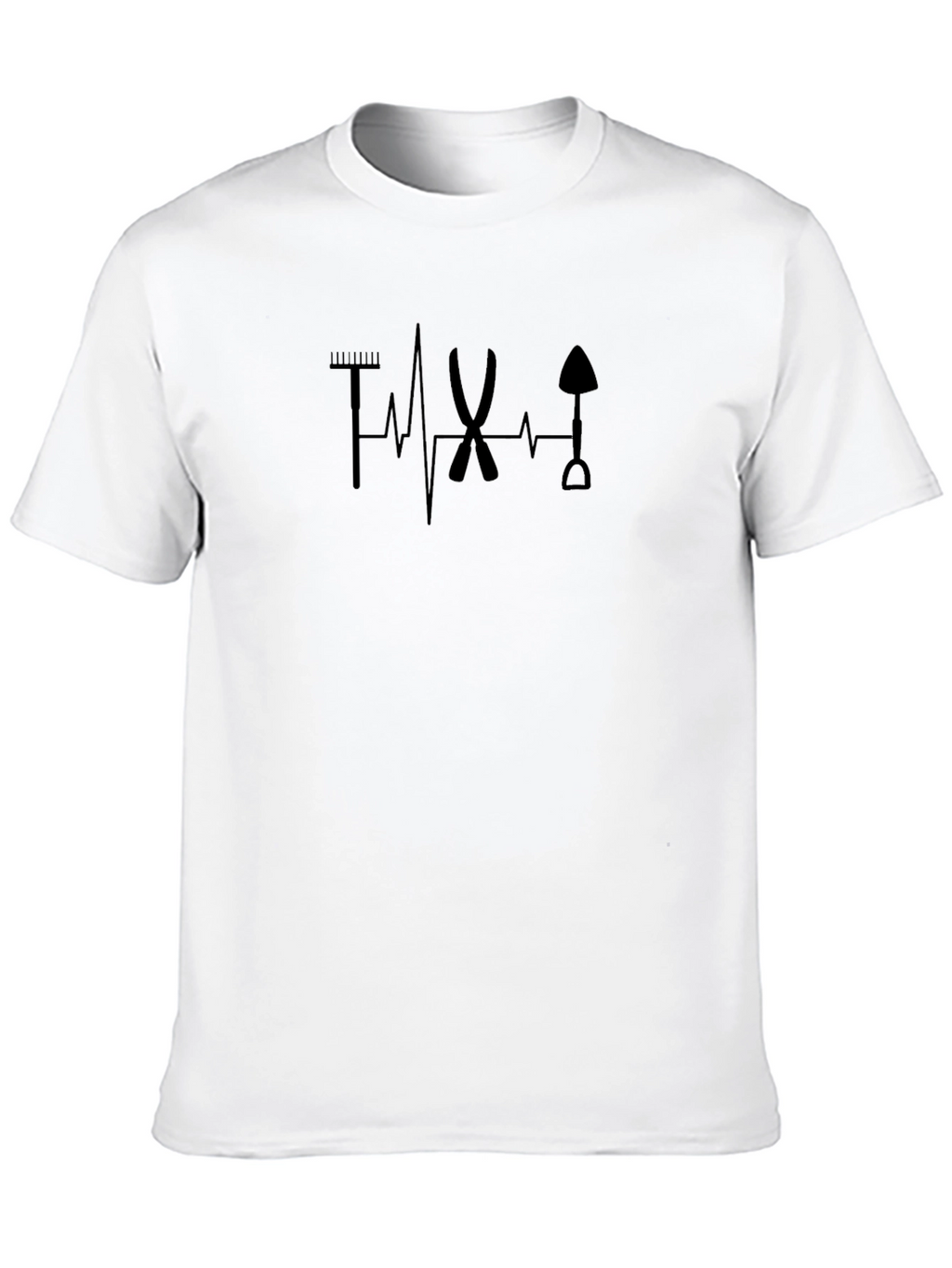 Gardening Heartbeat T-Shirt - Black