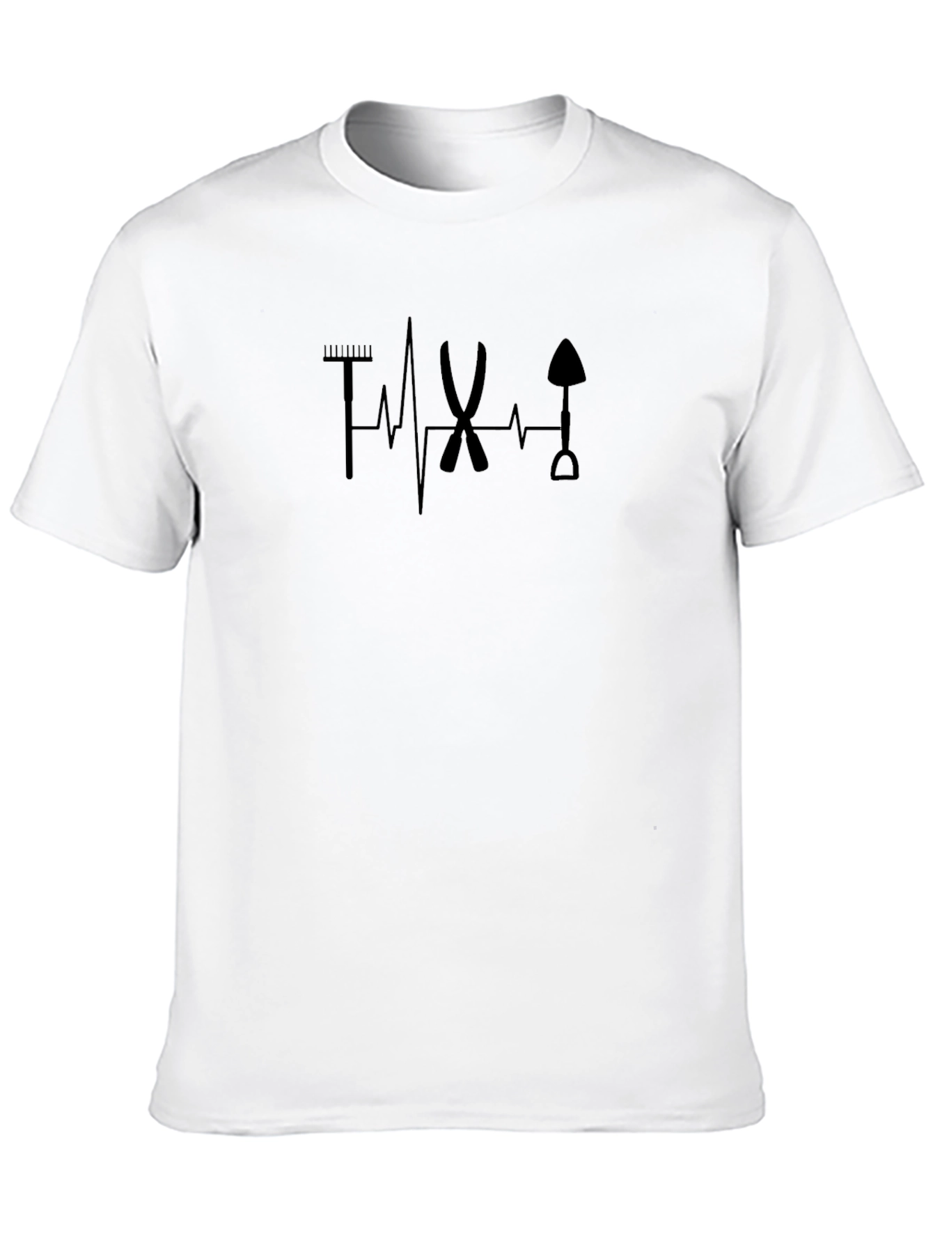 Gardening Heartbeat T-Shirt - Black
