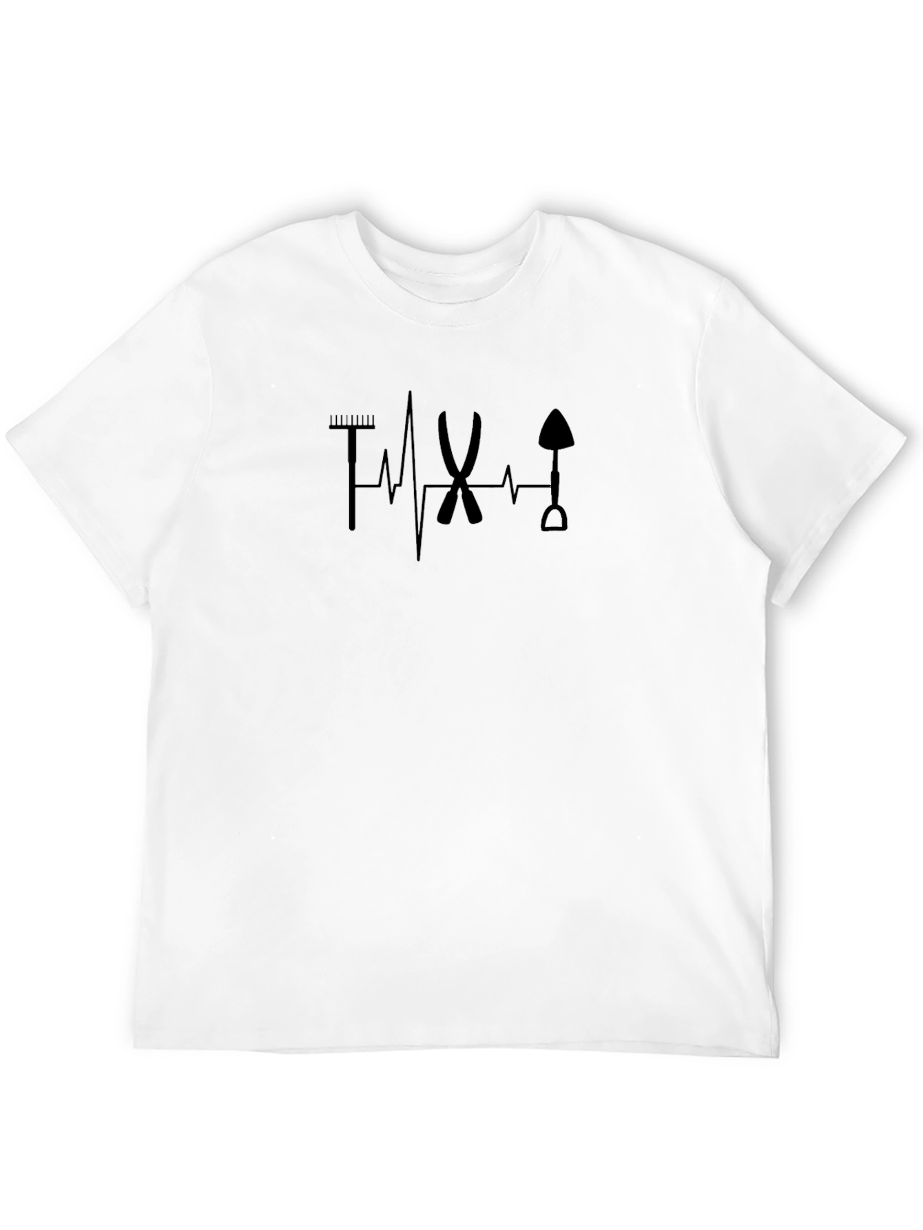 Gardening Heartbeat T-Shirt - Black