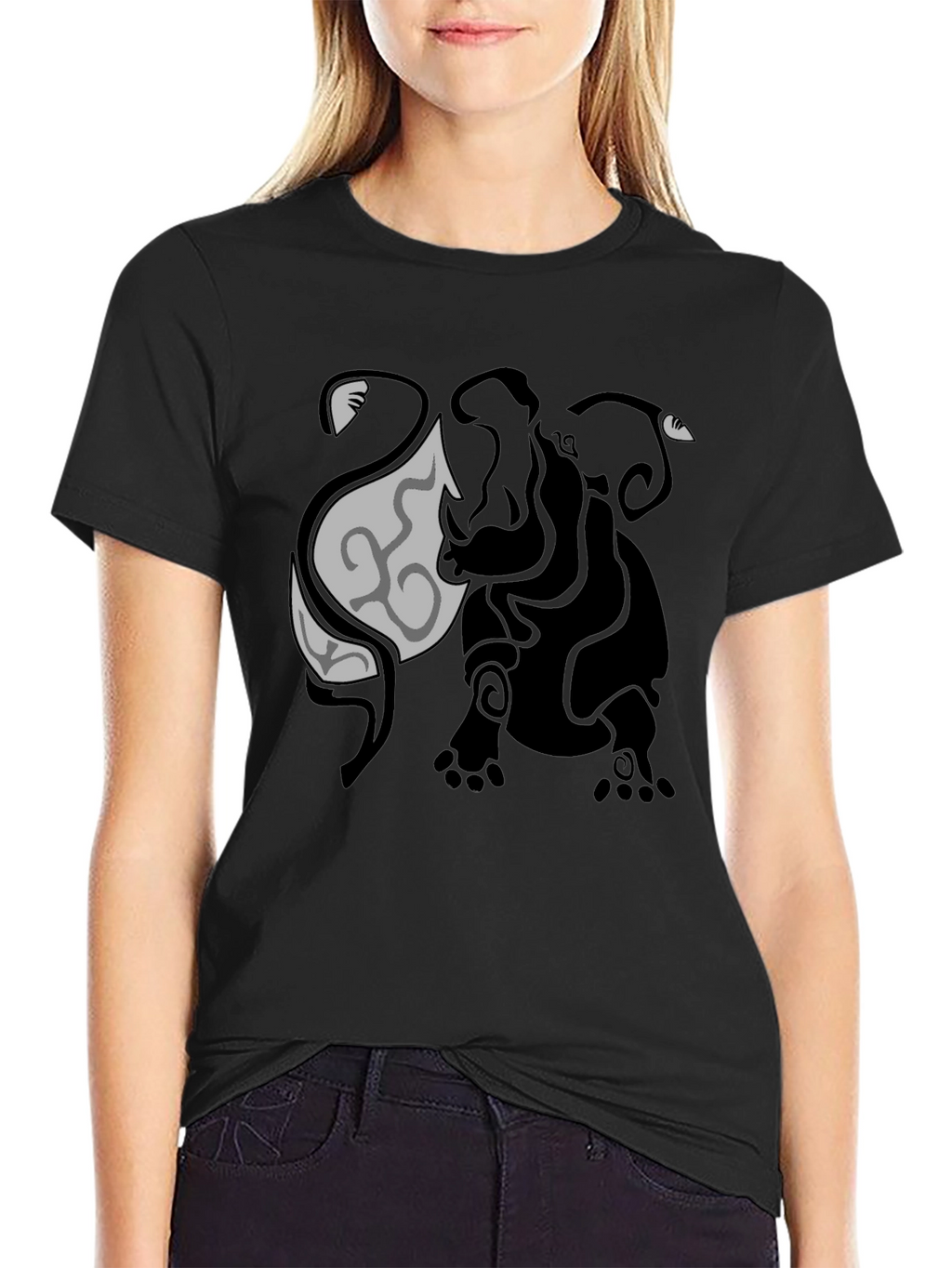 Tribal Elephant Graphic Tee - Unique Design