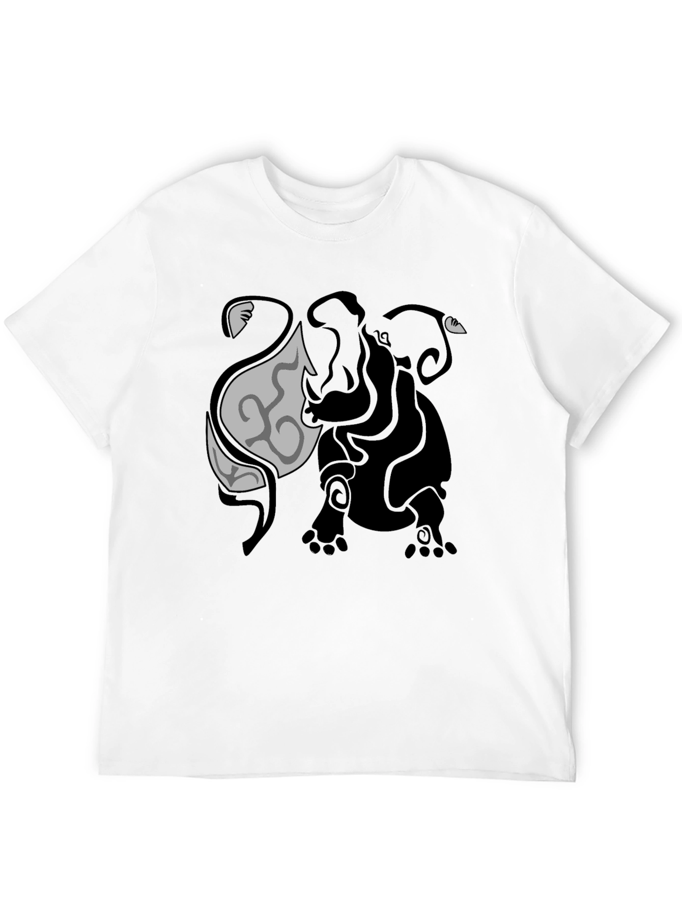 Tribal Elephant Graphic Tee - Unique Design