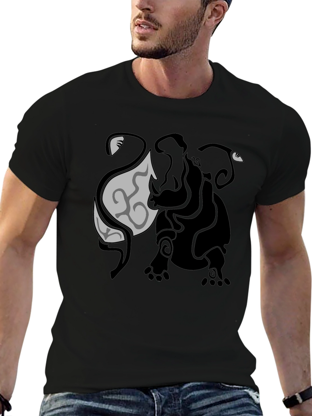Tribal Elephant Graphic Tee - Unique Design
