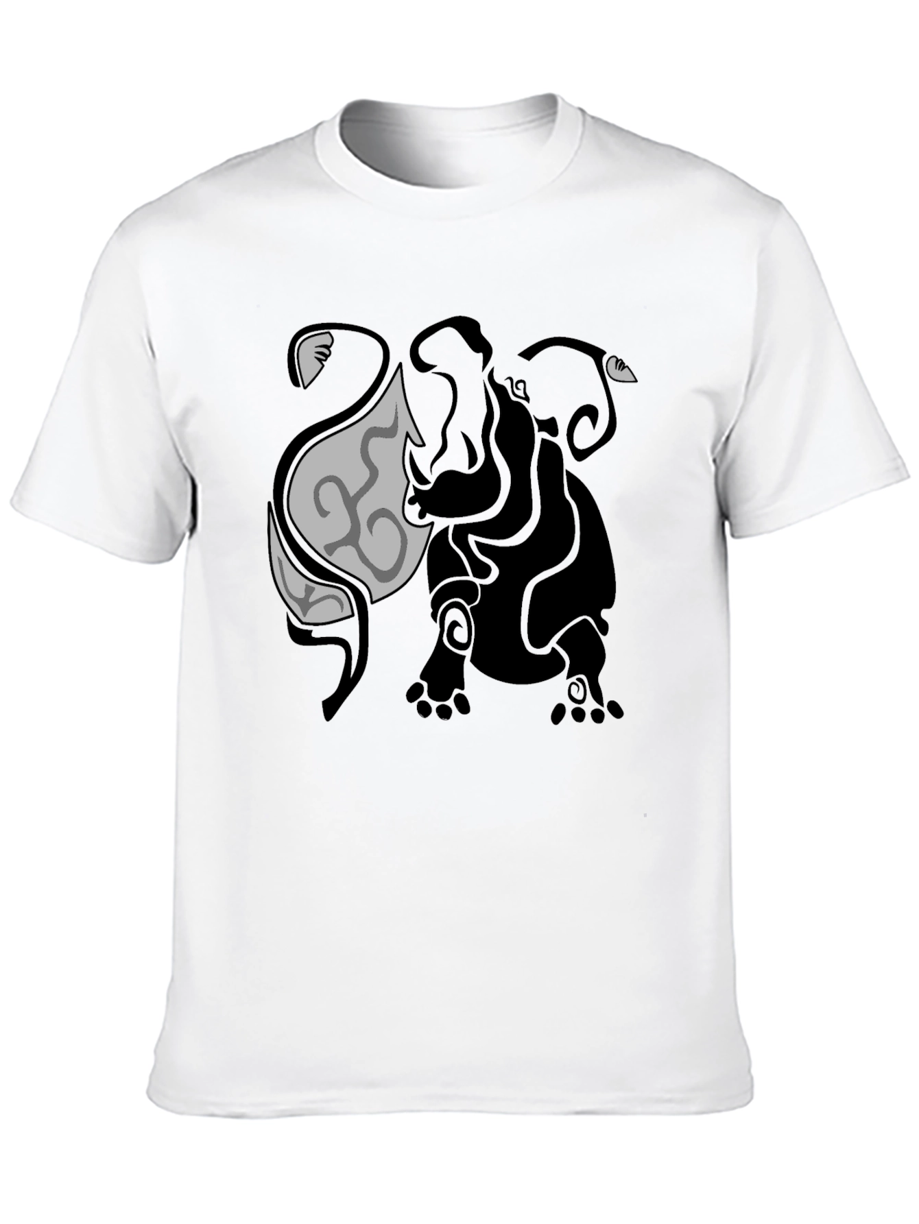Tribal Elephant Graphic Tee - Unique Design
