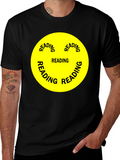 Reading Smiley Face Graphic T-Shirt