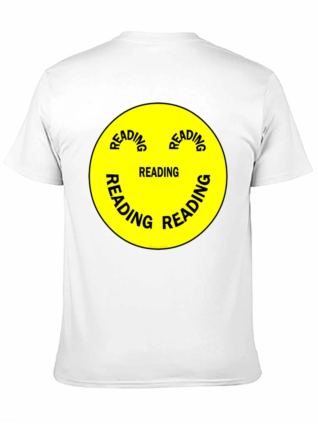 Reading Smiley Face Graphic T-Shirt