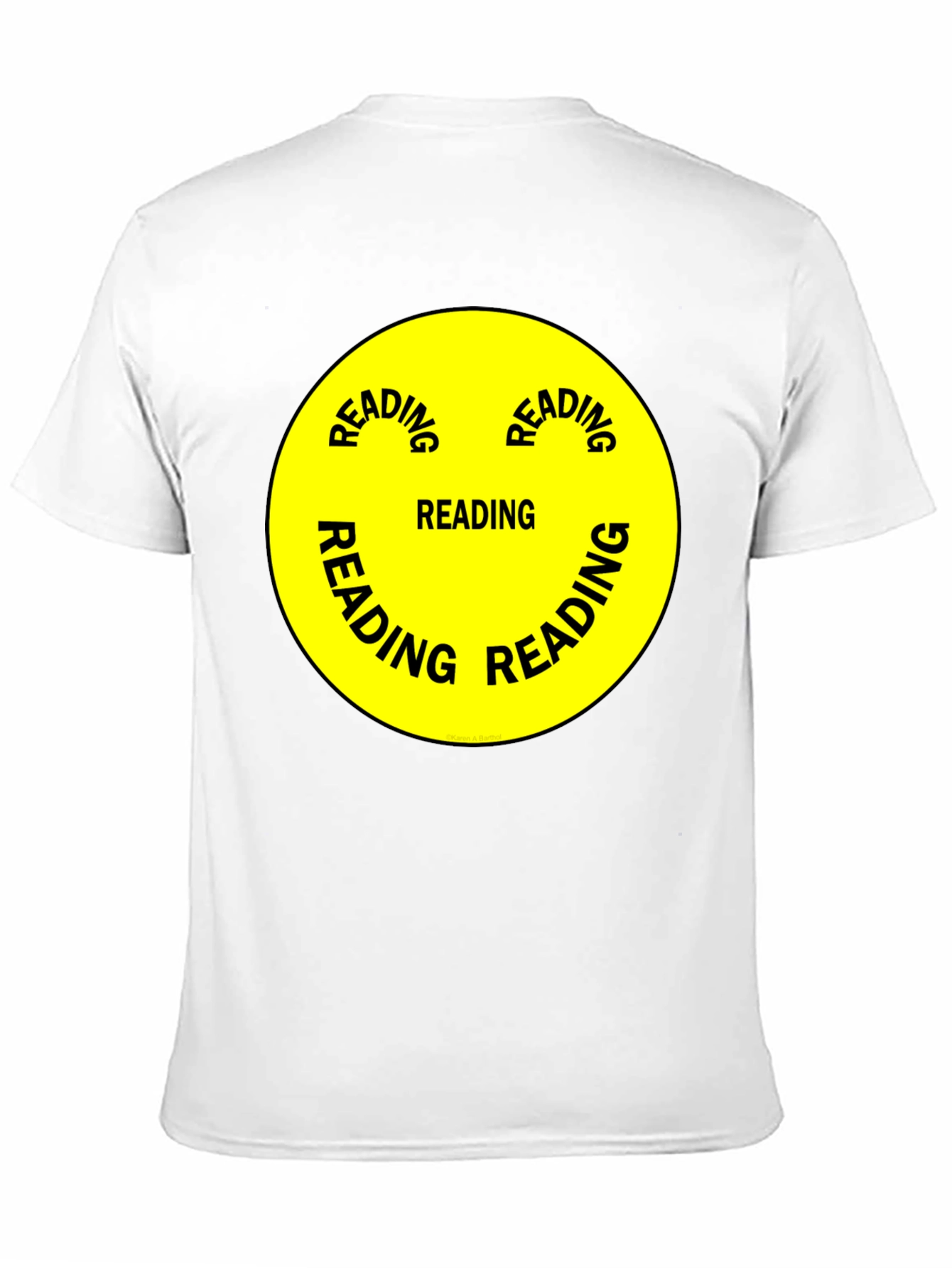 Reading Smiley Face Graphic T-Shirt