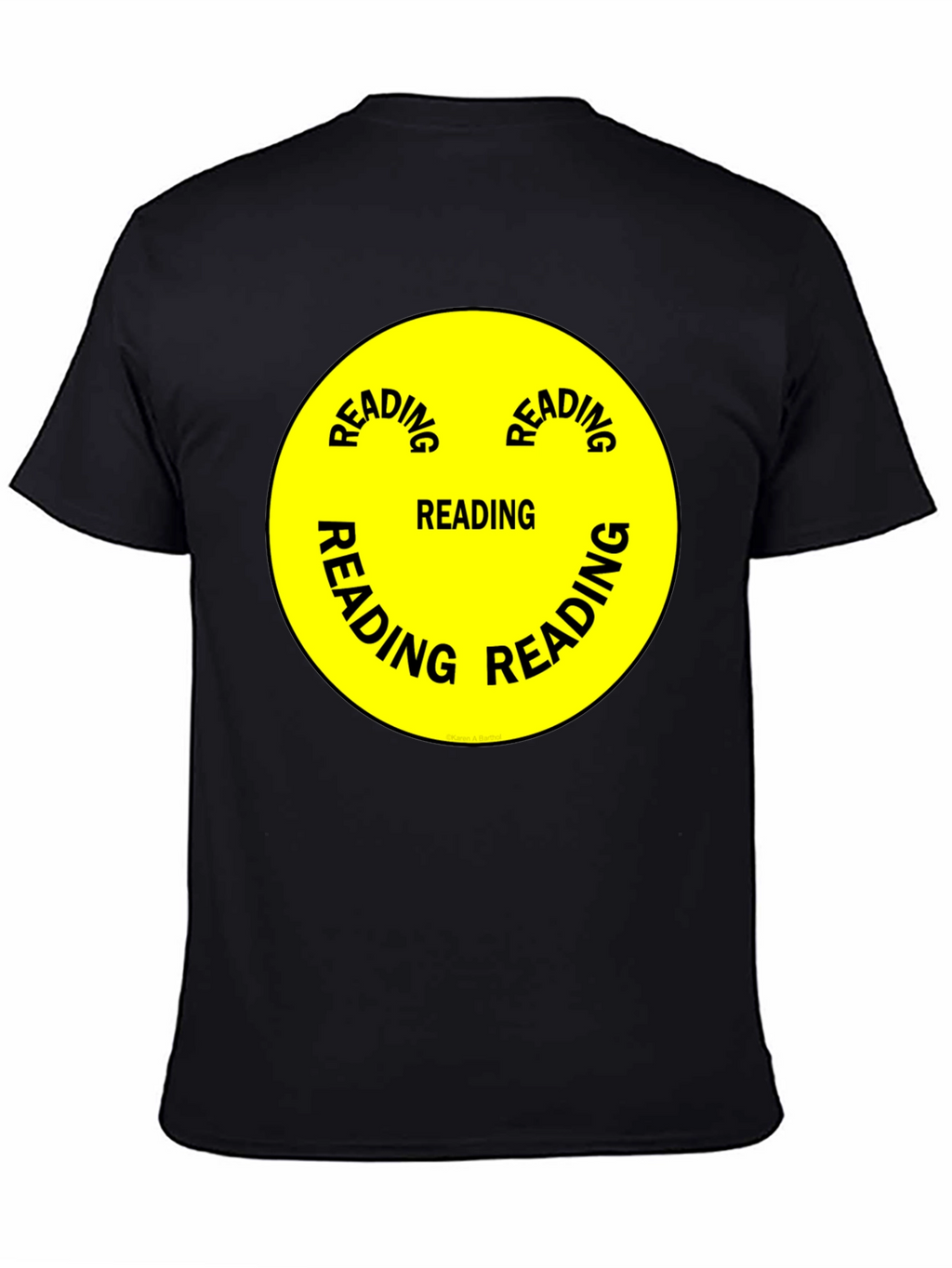 Reading Smiley Face Graphic T-Shirt