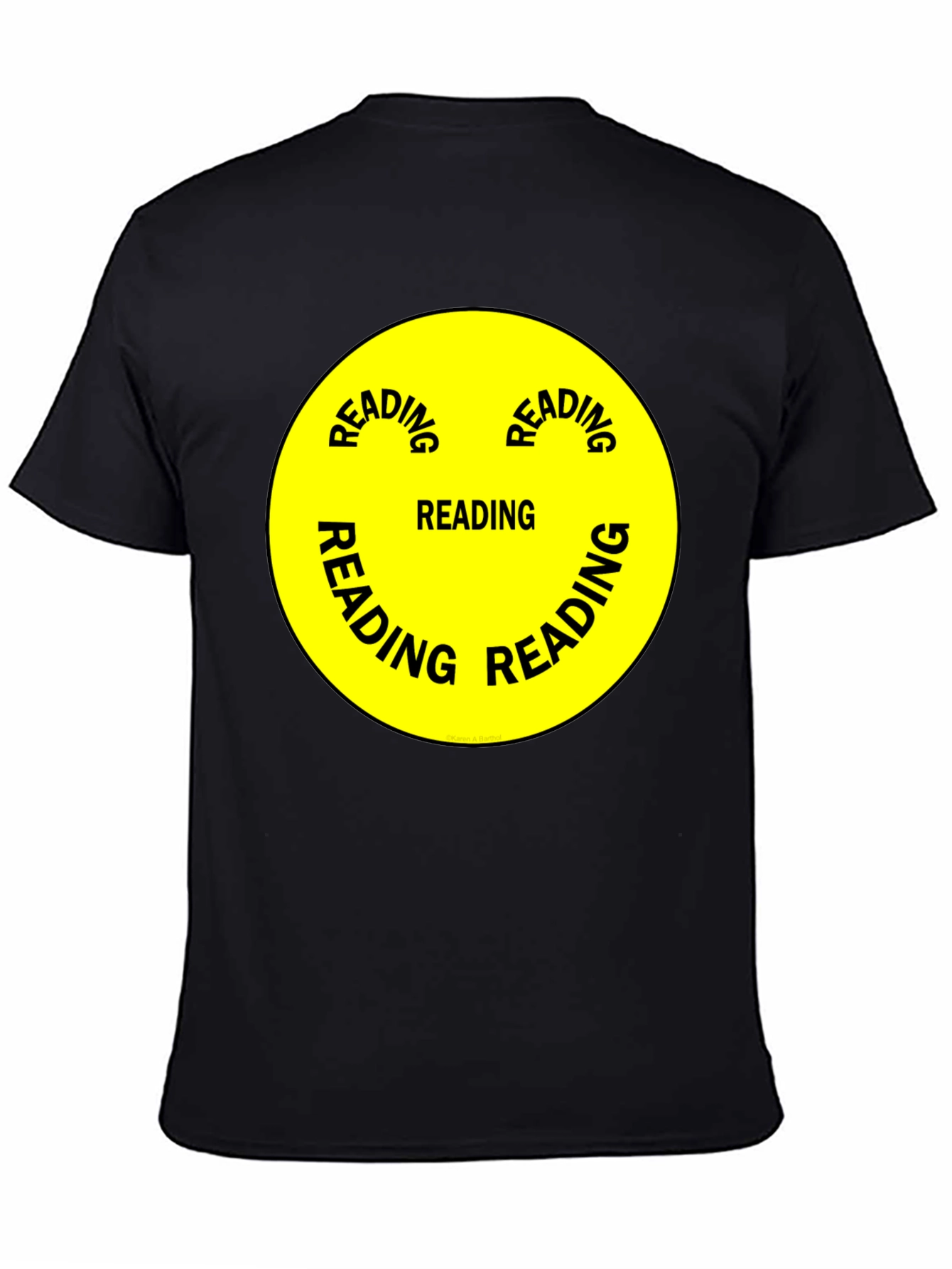 Reading Smiley Face Graphic T-Shirt