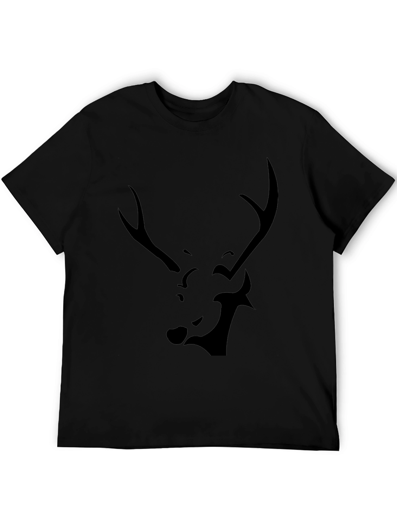 Black Deer Graphic Tee - Modern Style