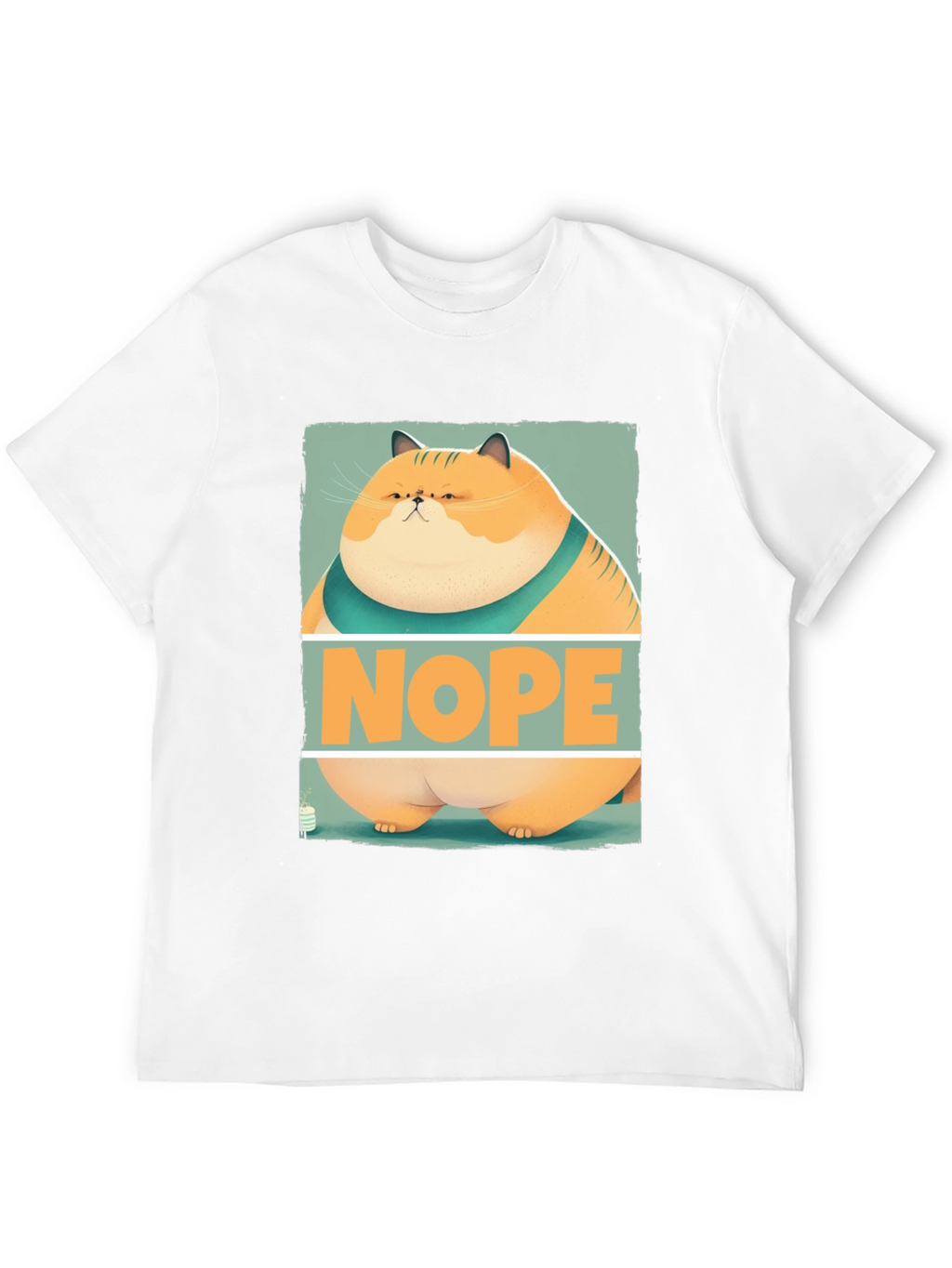Nope Cat Graphic T-Shirt - Funny Feline Tee