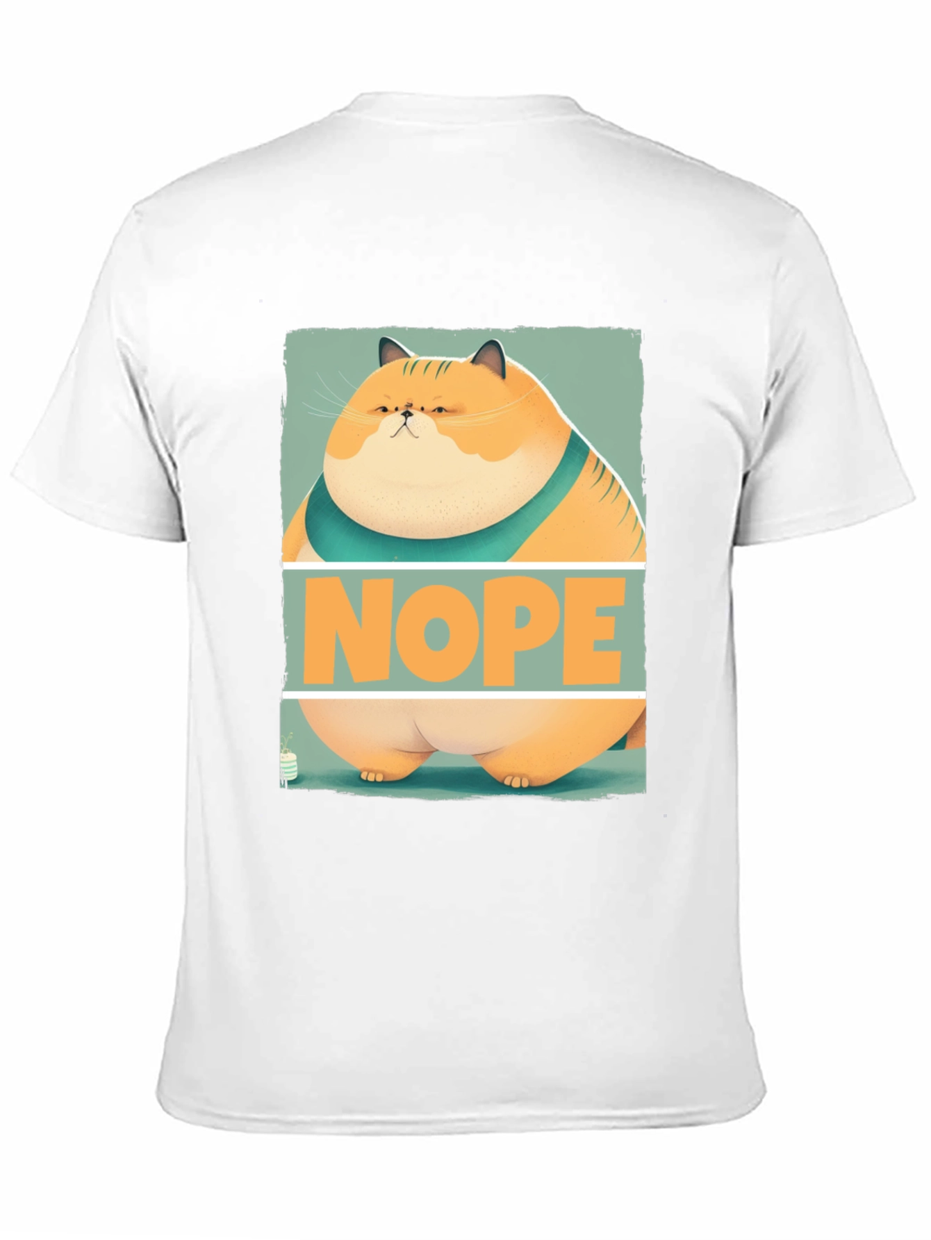 Nope Cat Graphic T-Shirt - Funny Feline Tee