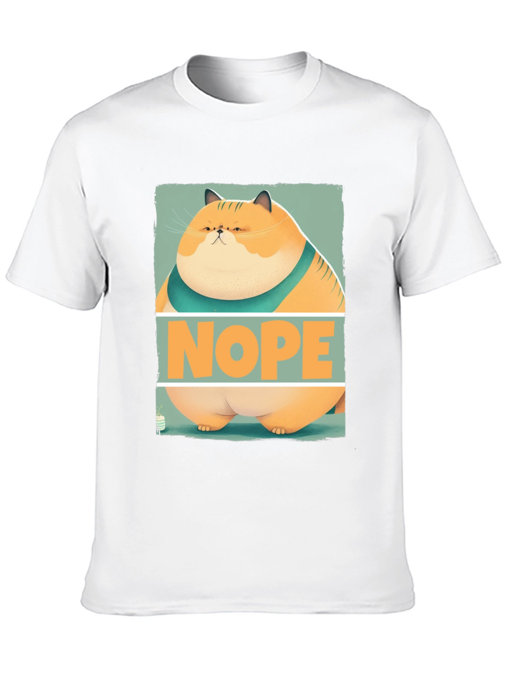 Nope Cat Graphic T-Shirt - Funny Feline Tee