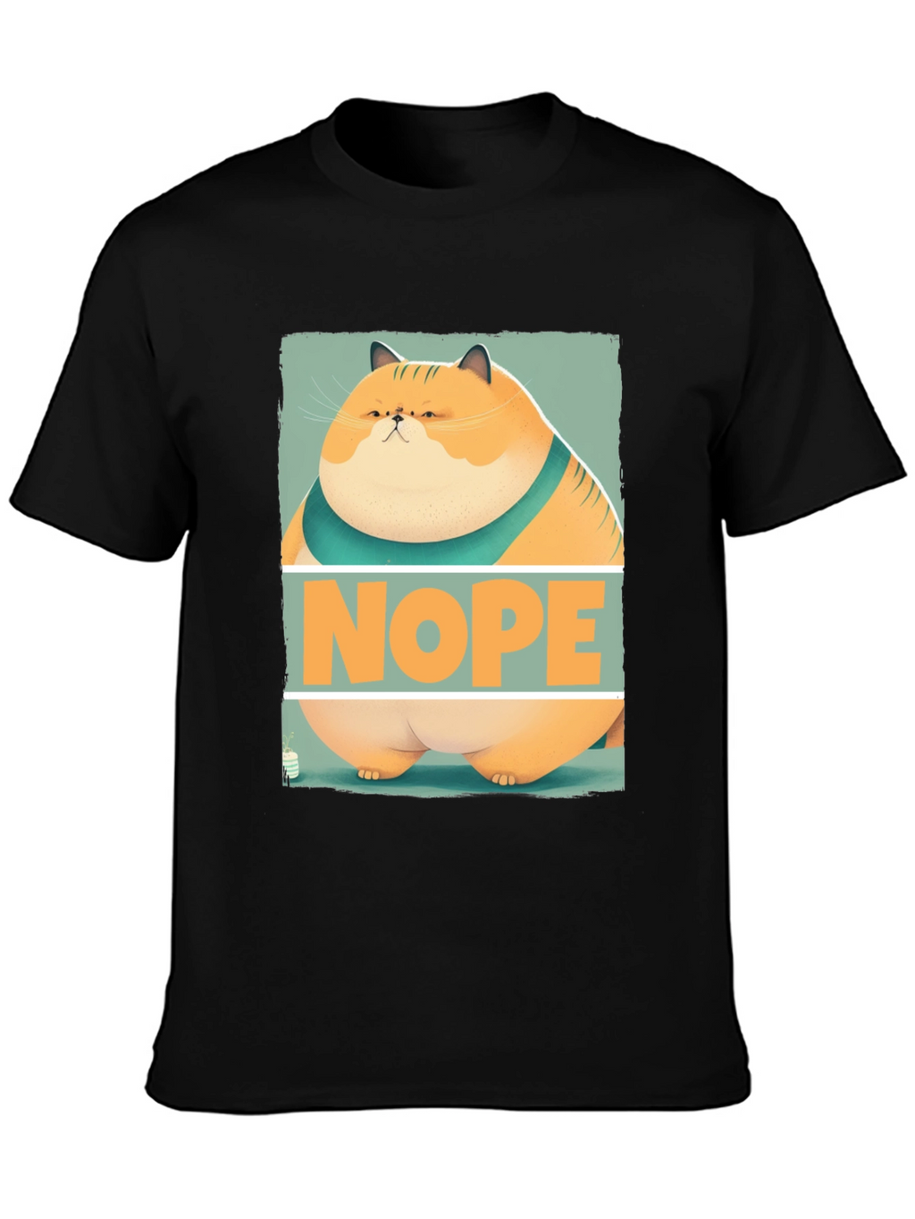 Nope Cat Graphic T-Shirt - Funny Feline Tee