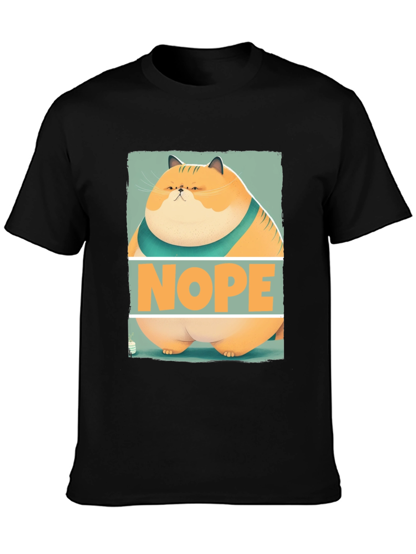 Nope Cat Graphic T-Shirt - Funny Feline Tee
