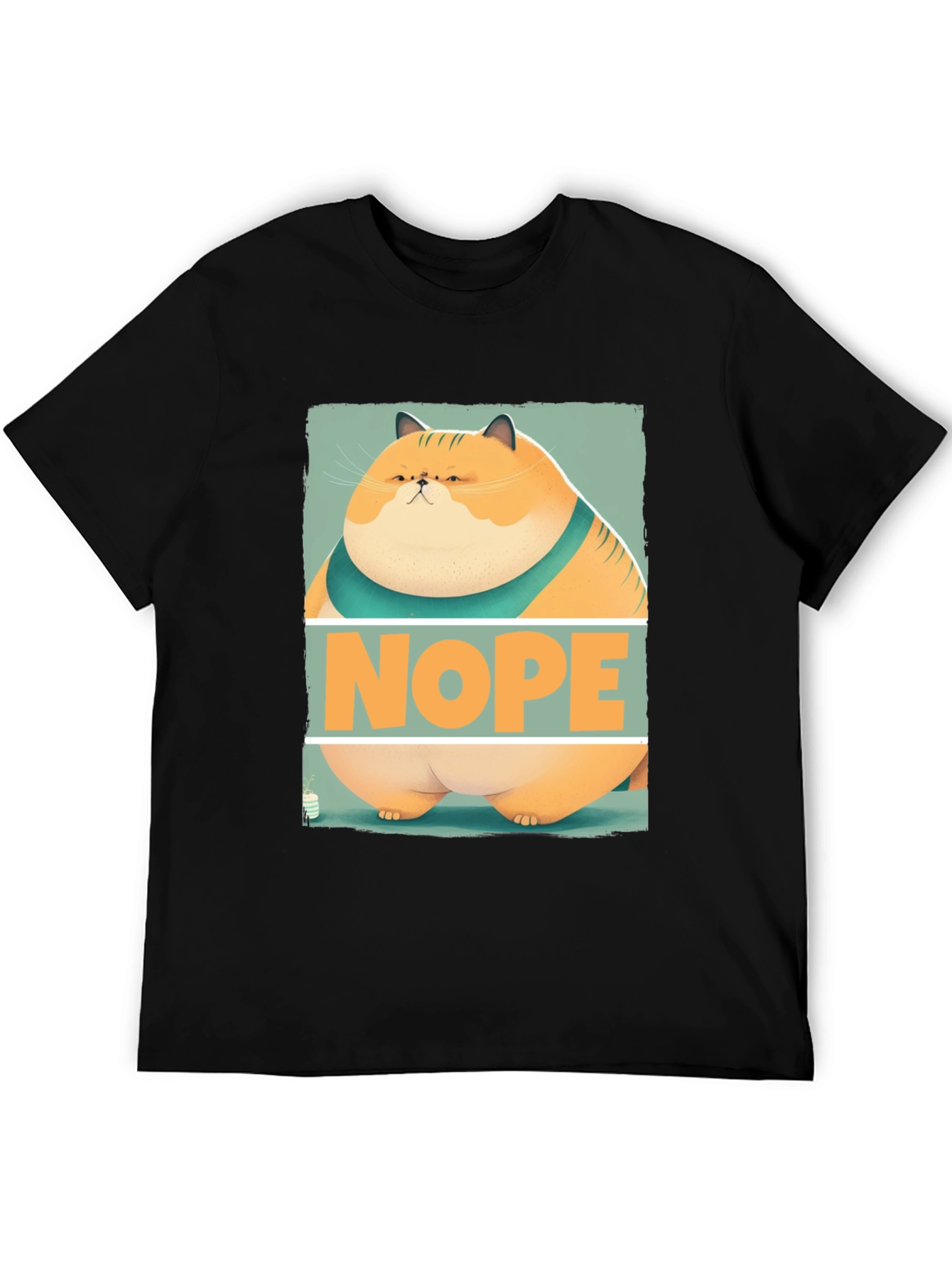 Nope Cat Graphic T-Shirt - Funny Feline Tee