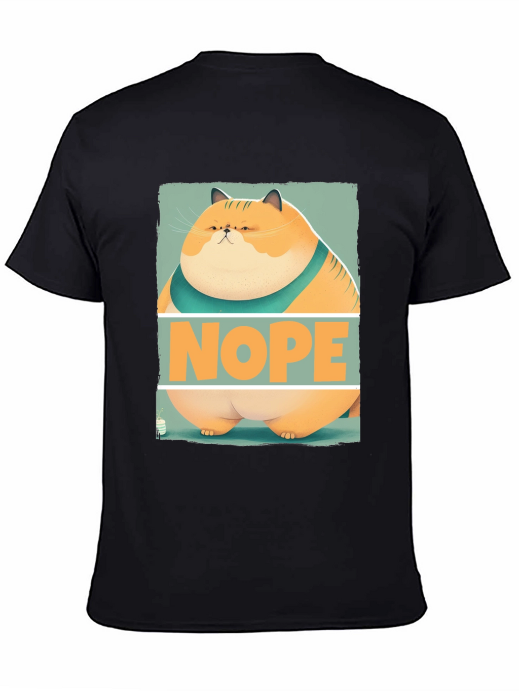Nope Cat Graphic T-Shirt - Funny Feline Tee