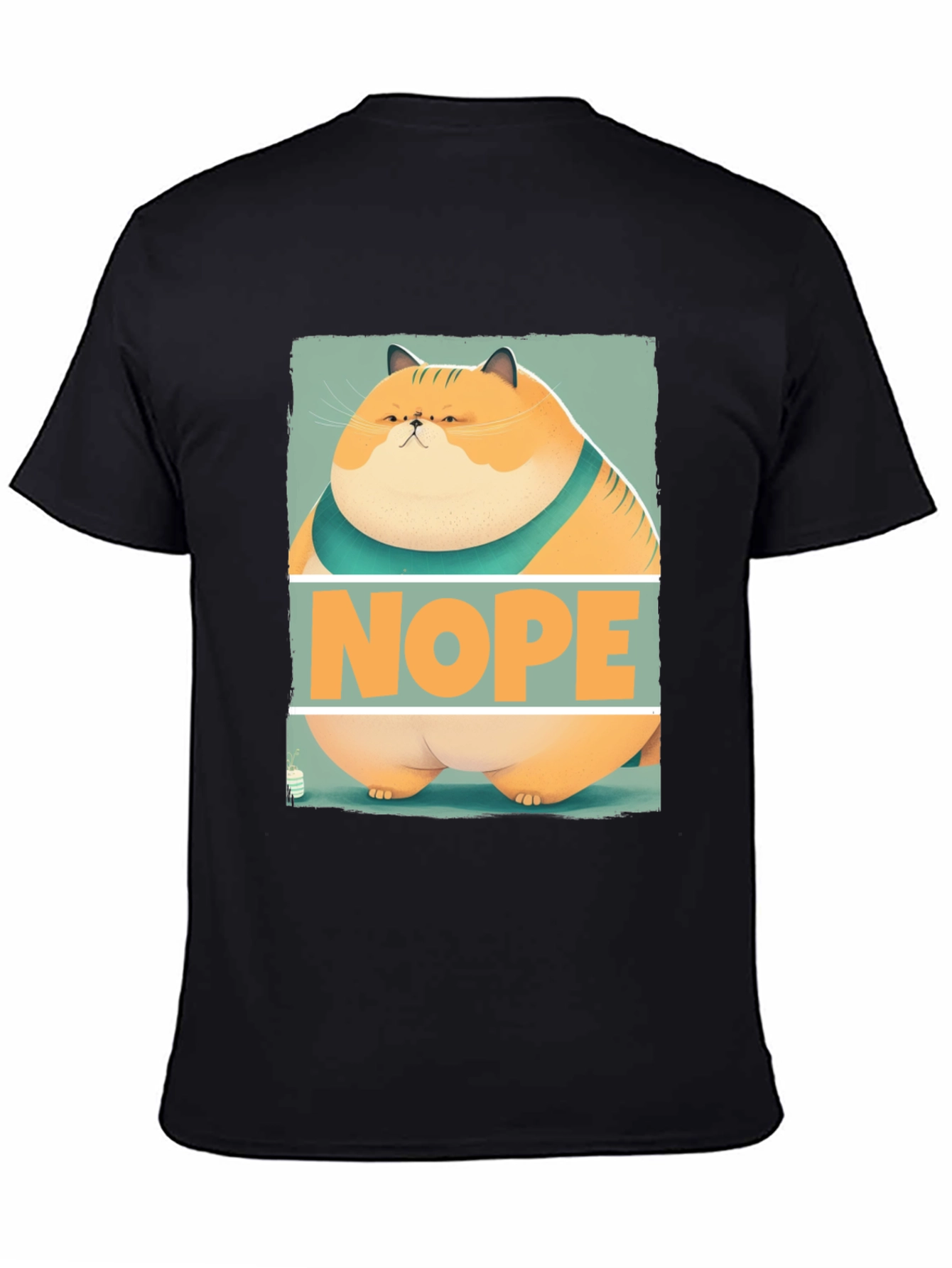 Nope Cat Graphic T-Shirt - Funny Feline Tee