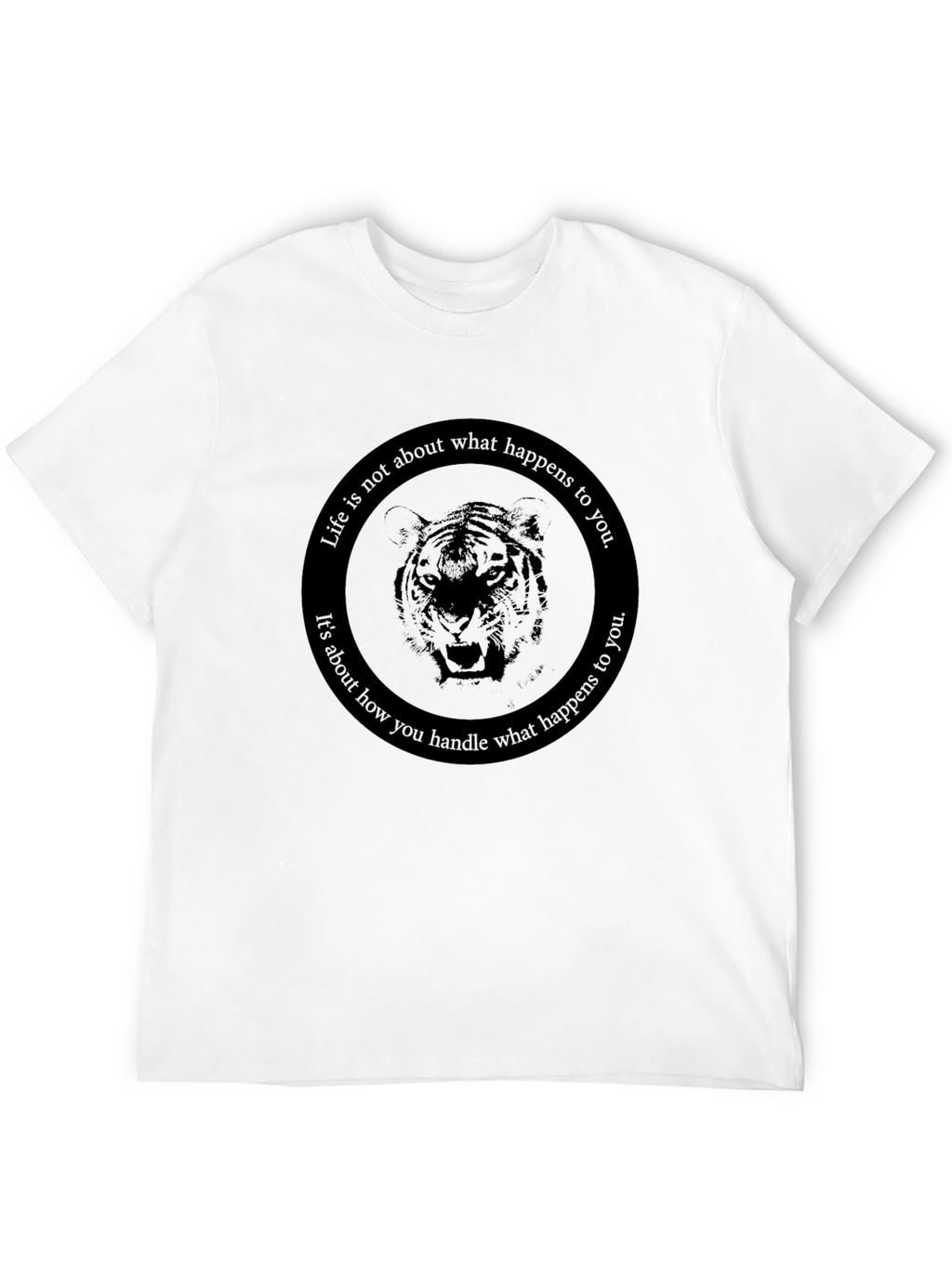 Mens Black Tiger Graphic T-Shirt