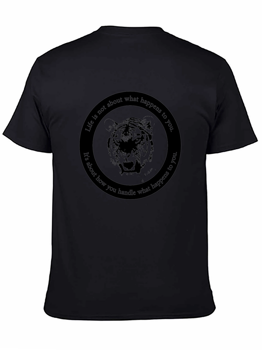 Mens Black Tiger Graphic T-Shirt
