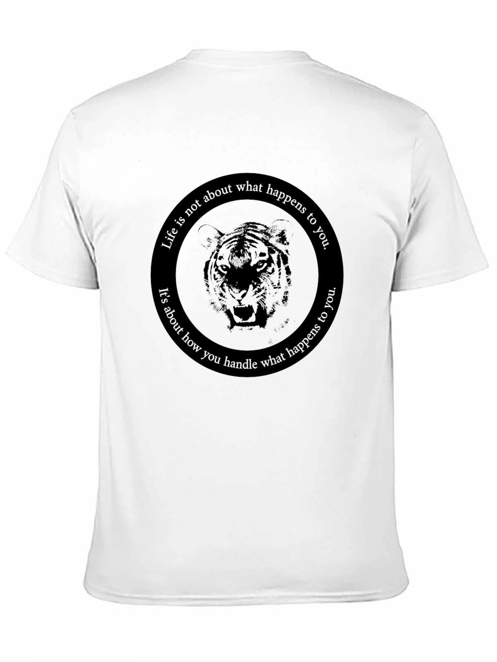 Mens Black Tiger Graphic T-Shirt