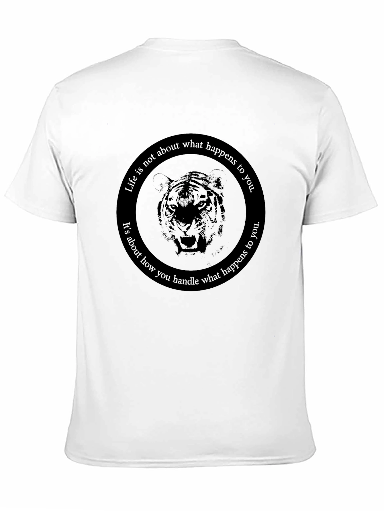 Mens Black Tiger Graphic T-Shirt