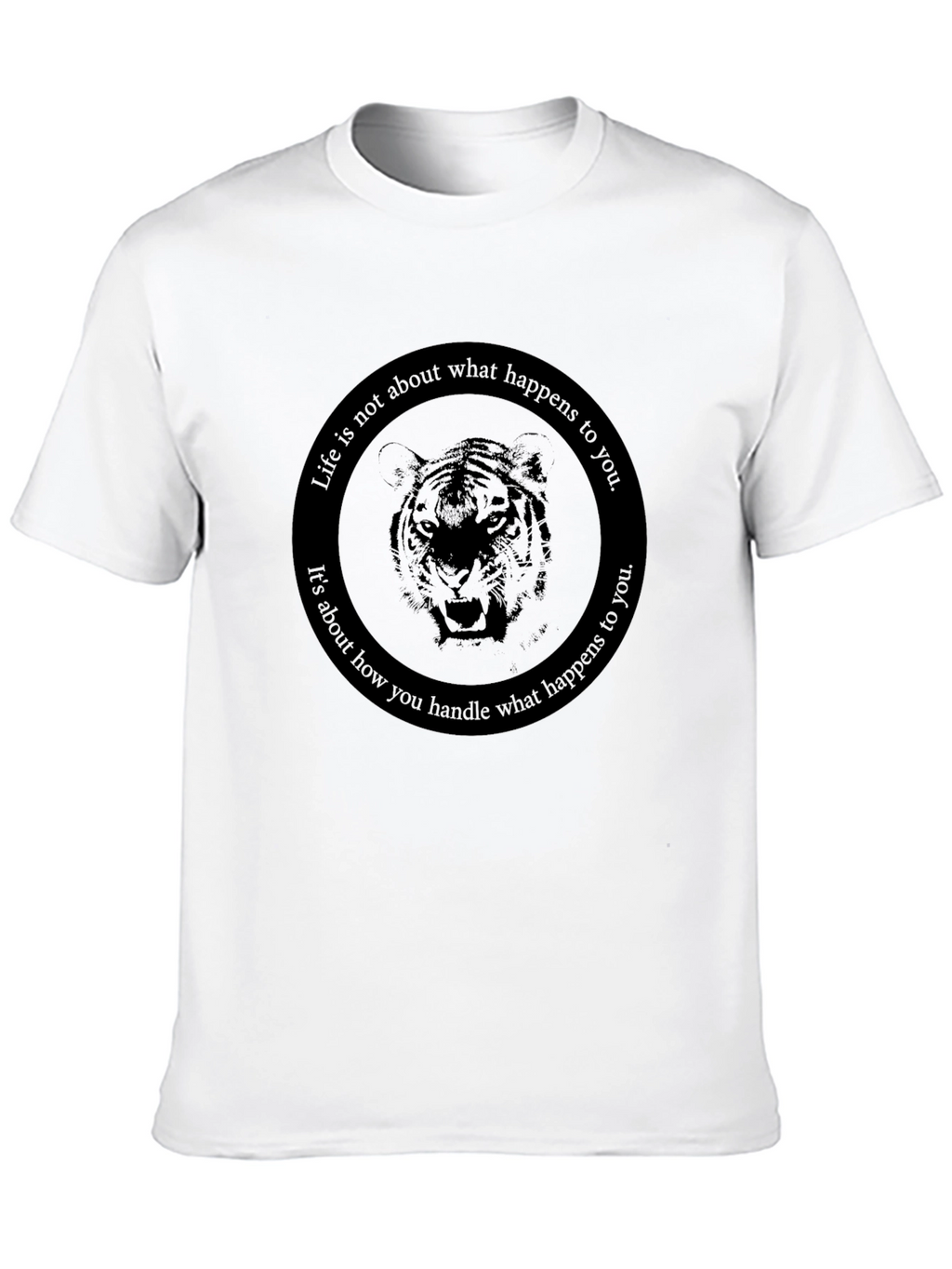 Mens Black Tiger Graphic T-Shirt