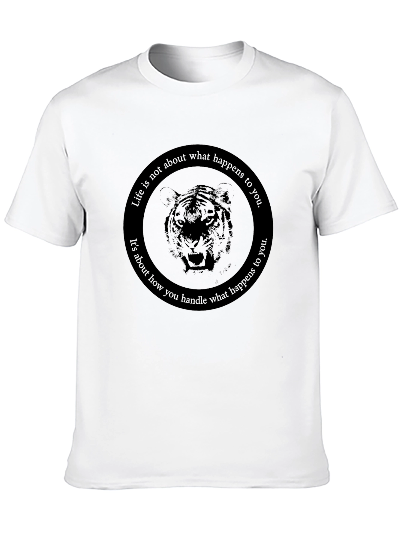 Mens Black Tiger Graphic T-Shirt