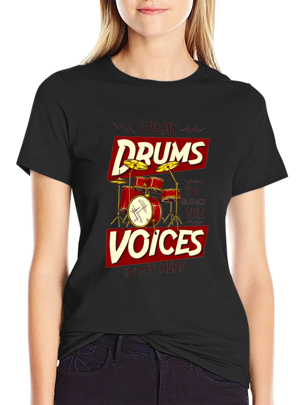 I Play Drums T-Shirt - Silence the Voices Tee